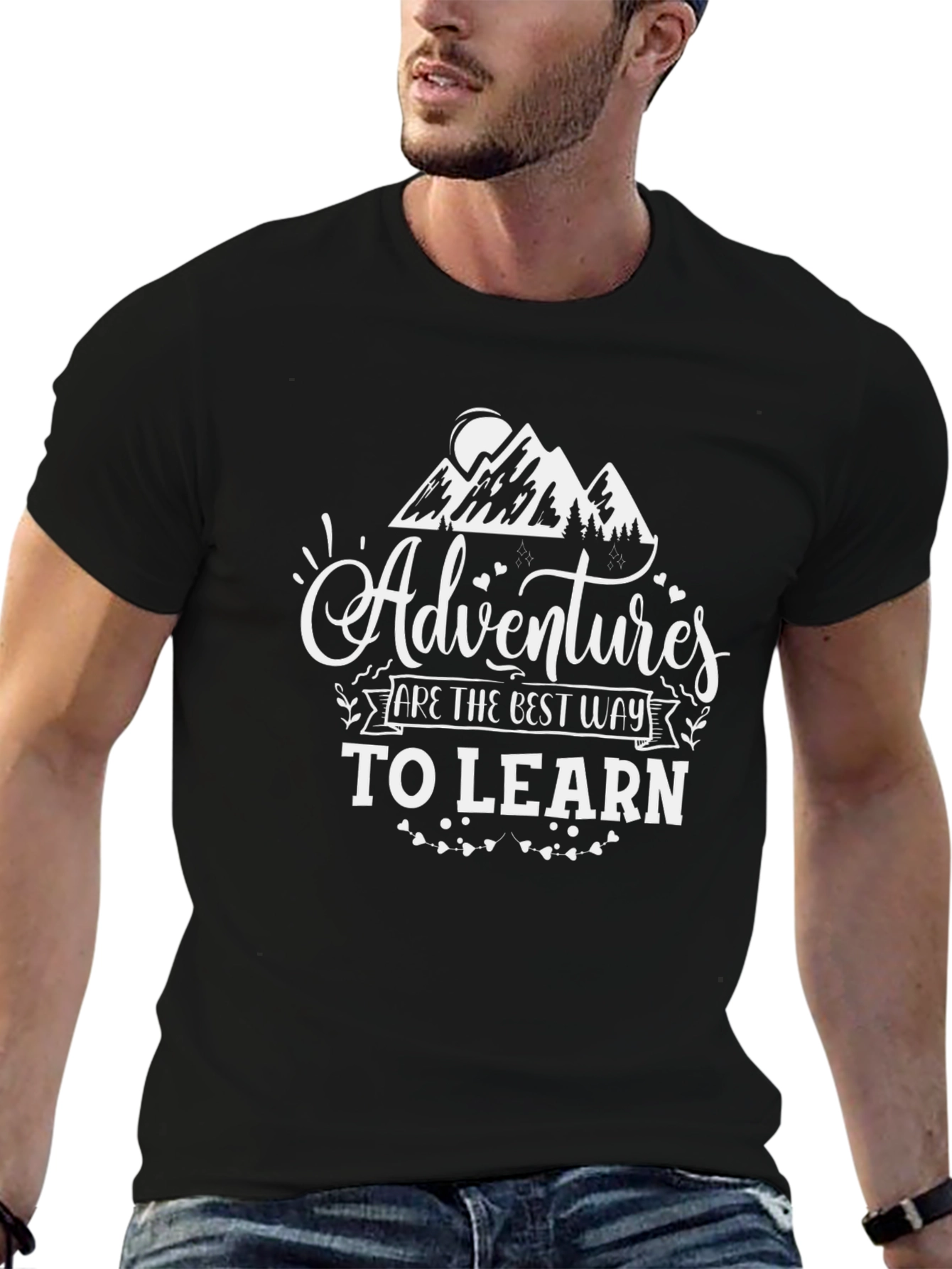 Adventure Awaits Graphic Tee - Black