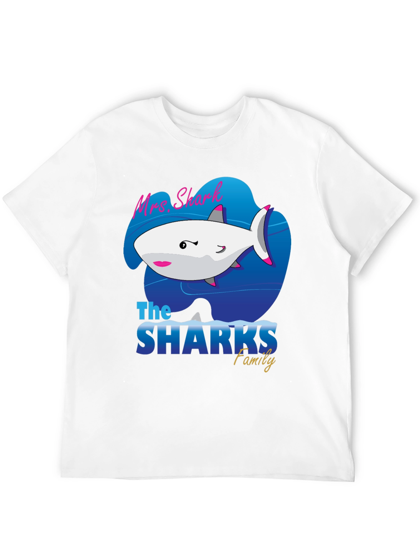 Mrs. Shark Family Graphic Tee - Black