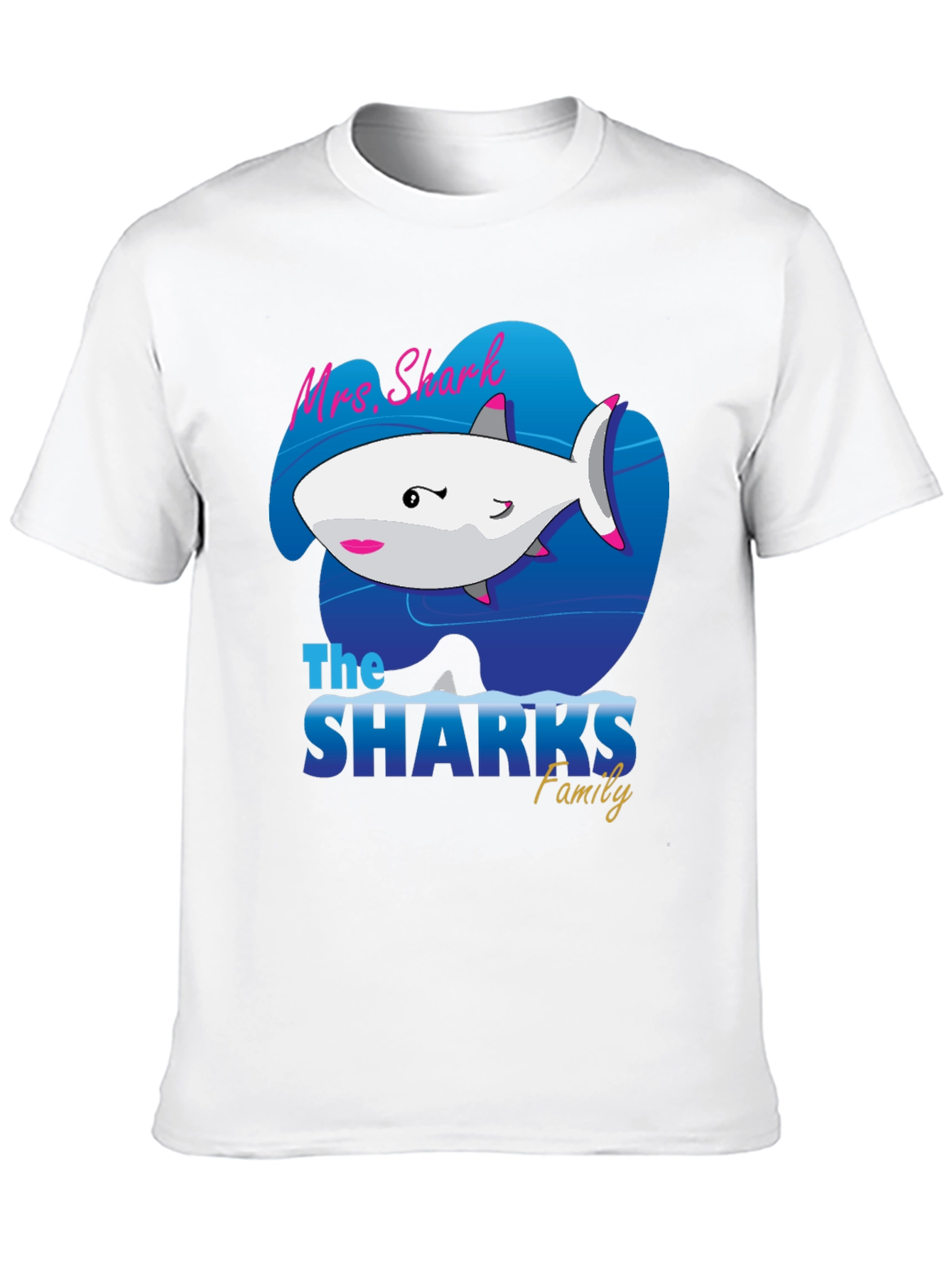 Mrs. Shark Family Graphic Tee - Black