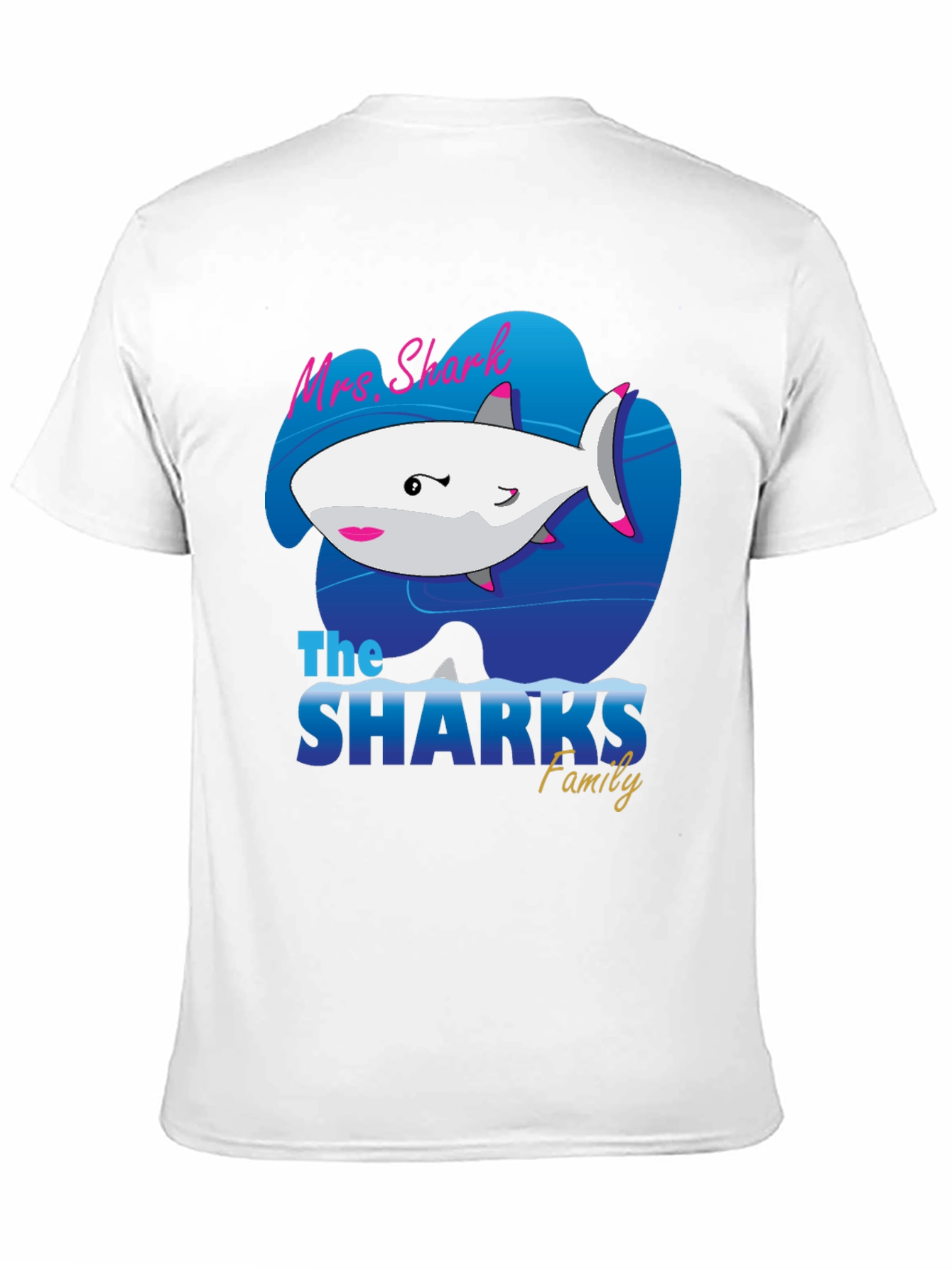 Mrs. Shark Family Graphic Tee - Black
