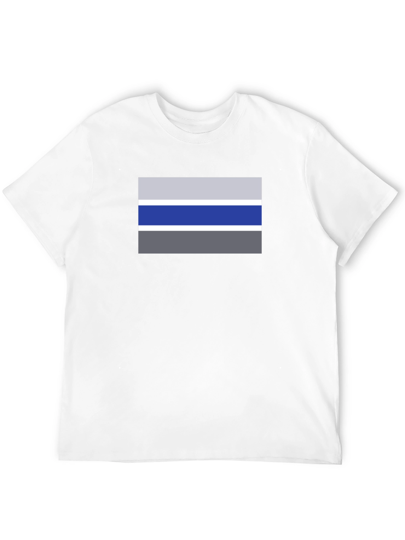 Striped Rectangle Black Tee