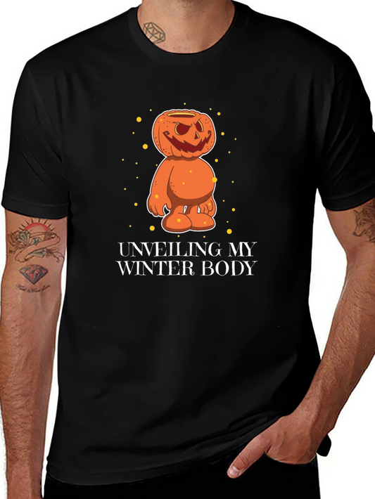Funny Halloween Pumpkin Winter Body T-Shirt
