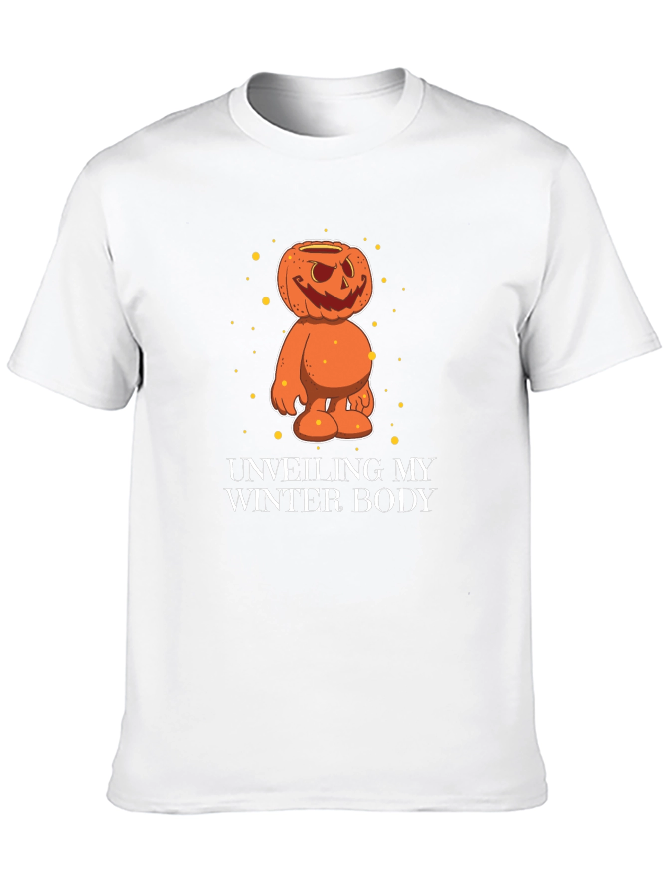 Funny Halloween Pumpkin Winter Body T-Shirt