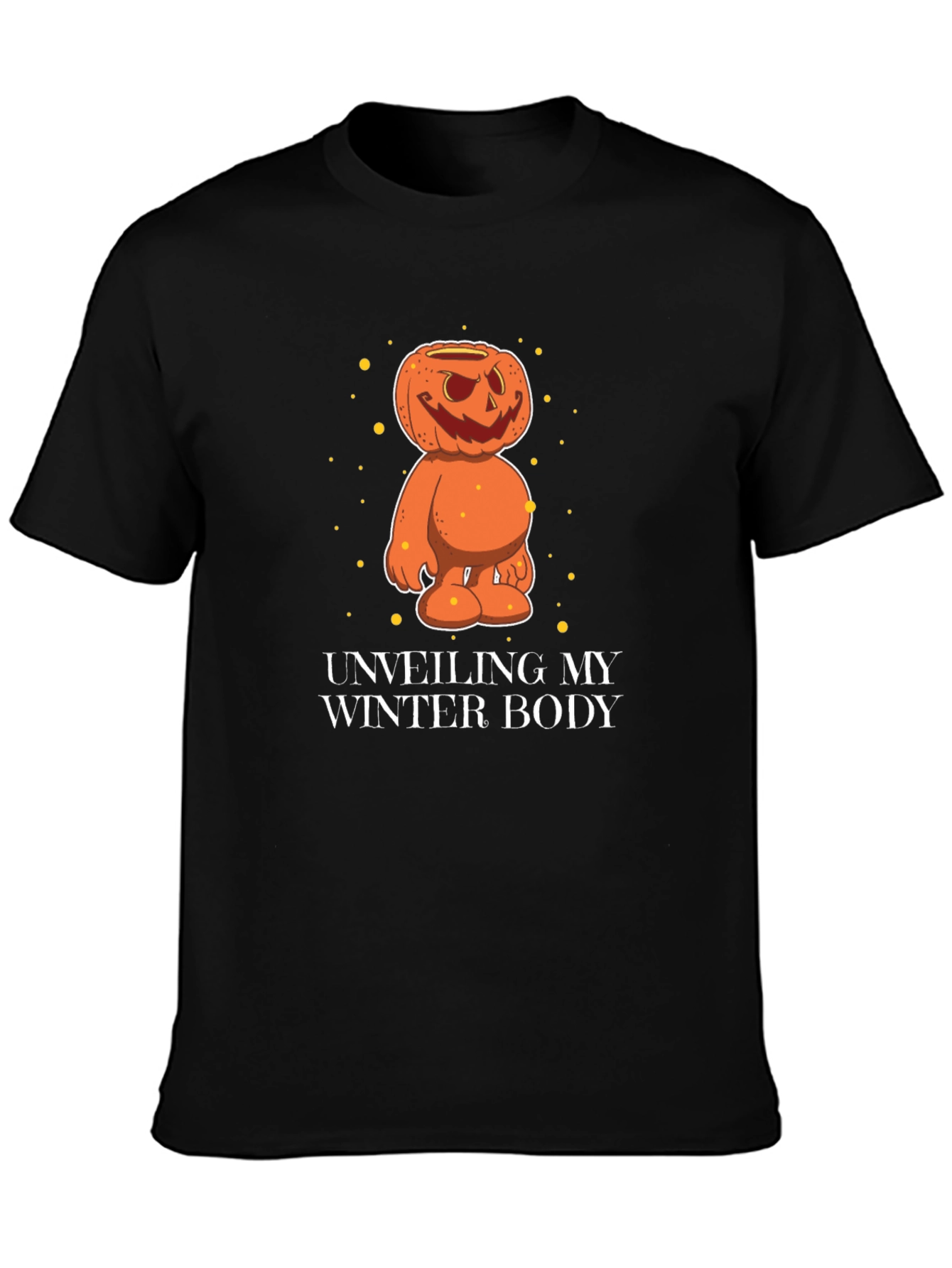 Funny Halloween Pumpkin Winter Body T-Shirt