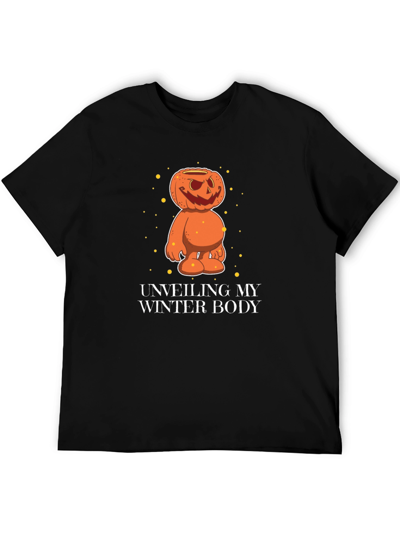 Funny Halloween Pumpkin Winter Body T-Shirt