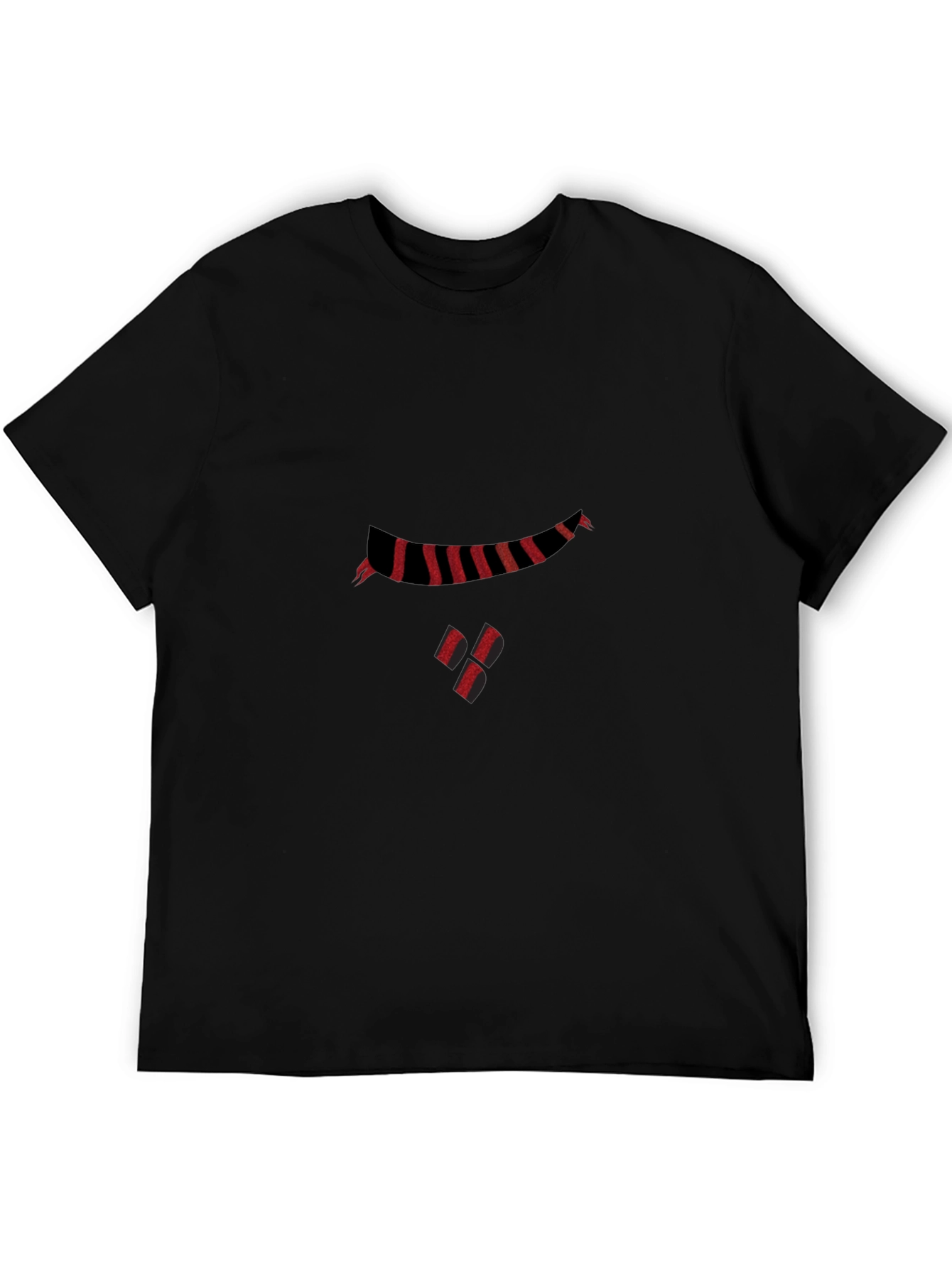 Striped Graphic Black Tee