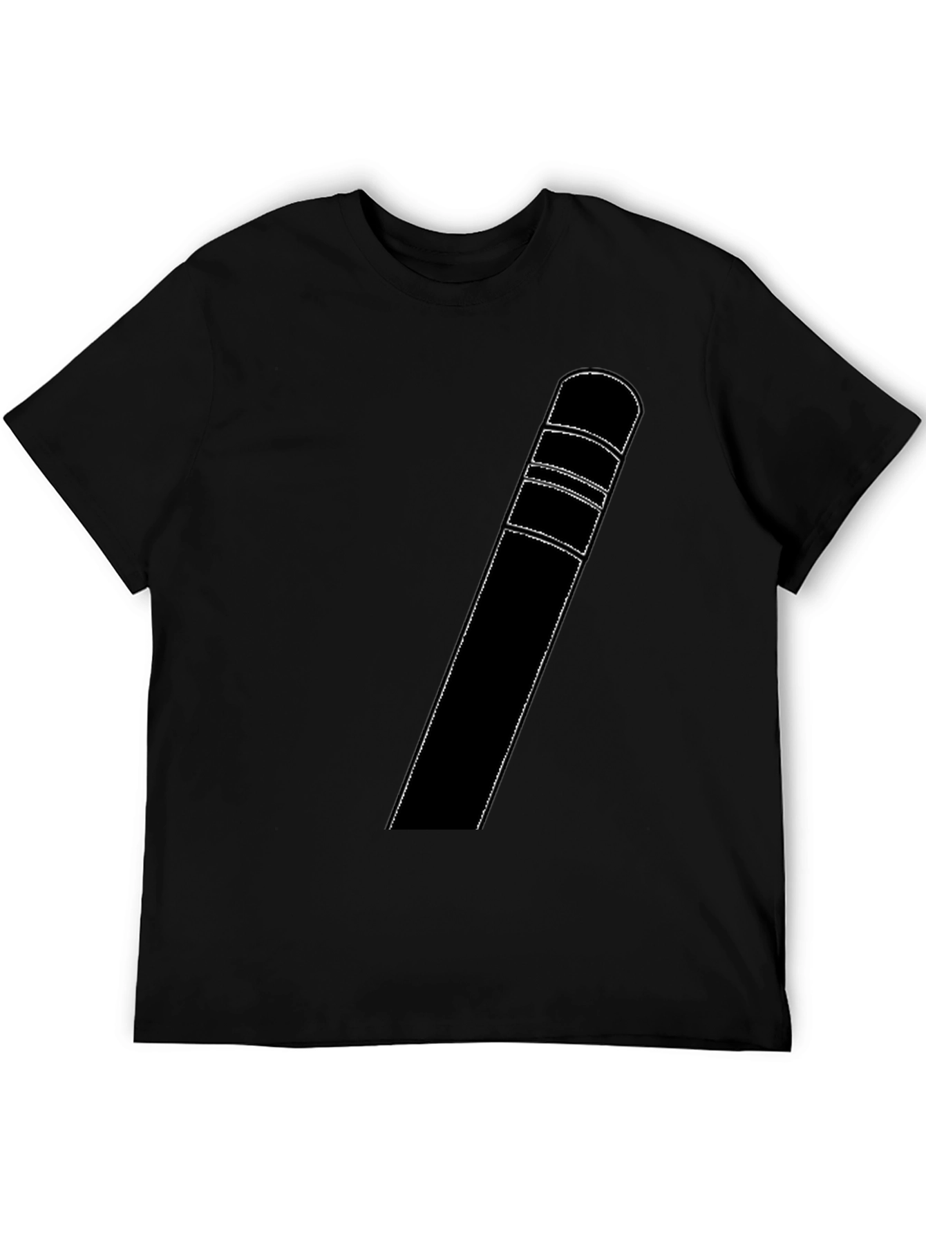 Modern Black T-Shirt with Unique Graphic Design
