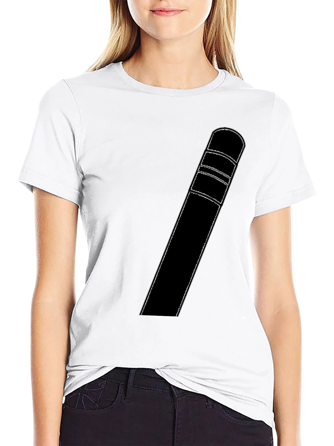 Modern Black T-Shirt with Unique Graphic Design