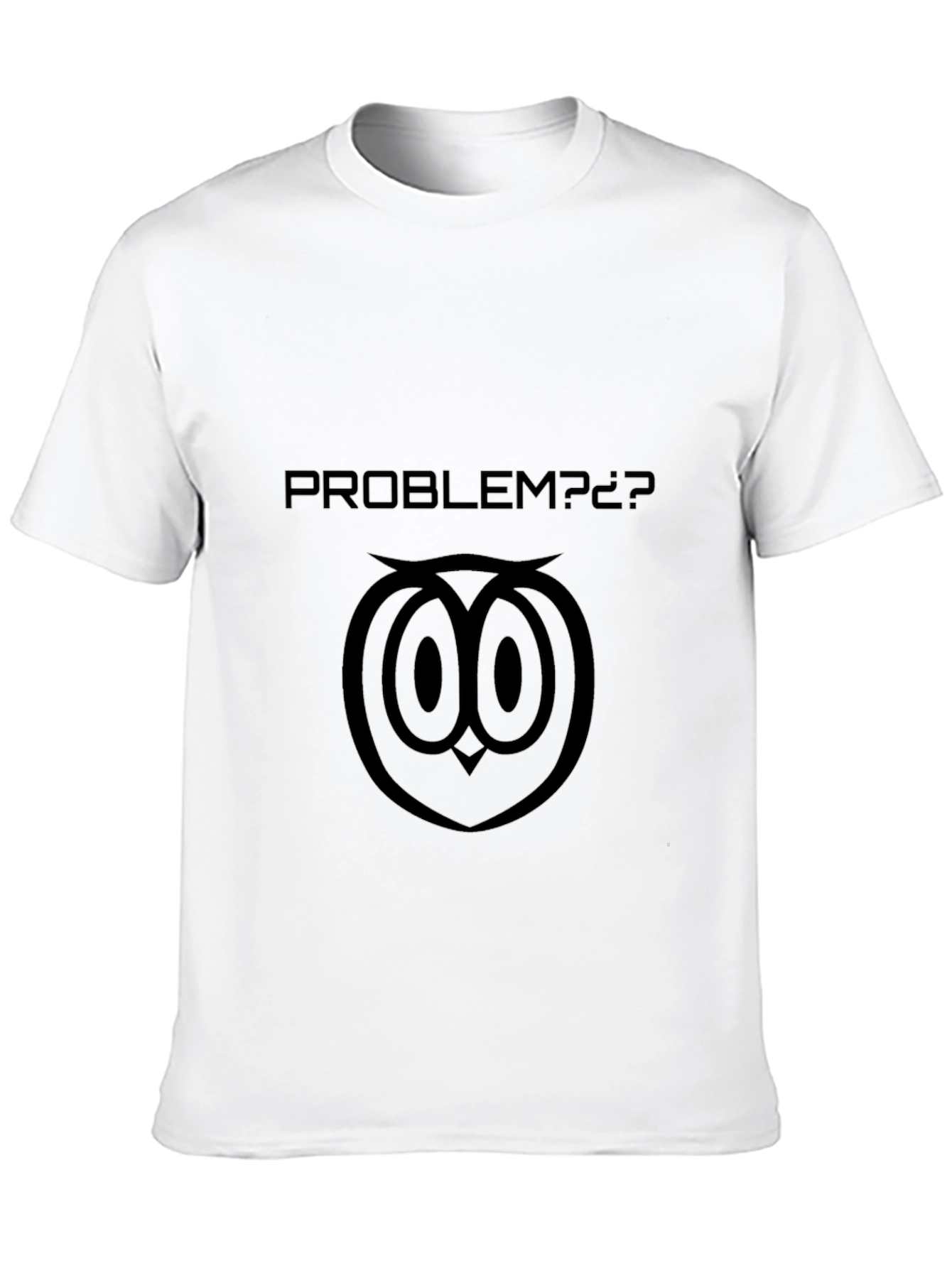 Problem? Owl Graphic T-Shirt - Black Cotton Tee
