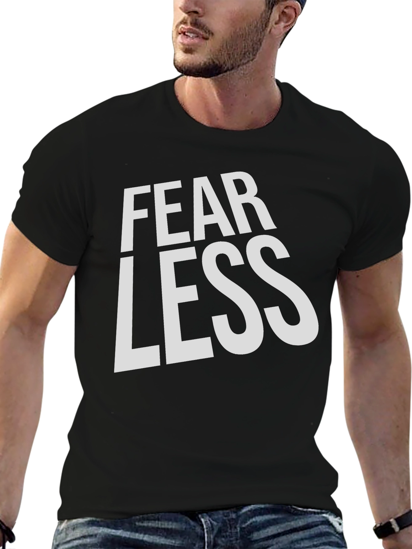 Fearless Black Graphic Tee Shirt