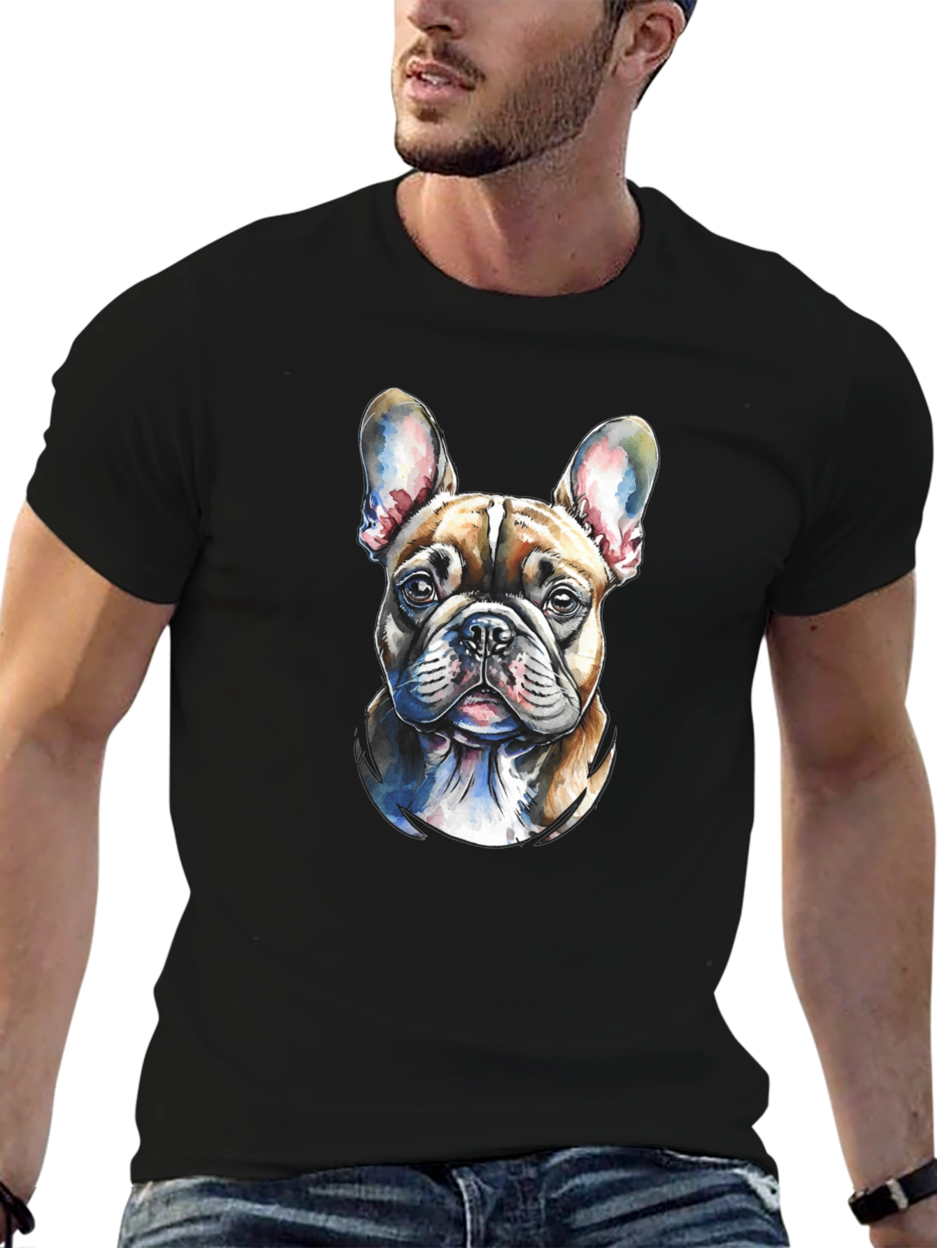 Dog Portrait Tee - Stylish Canine Graphic T-Shirt