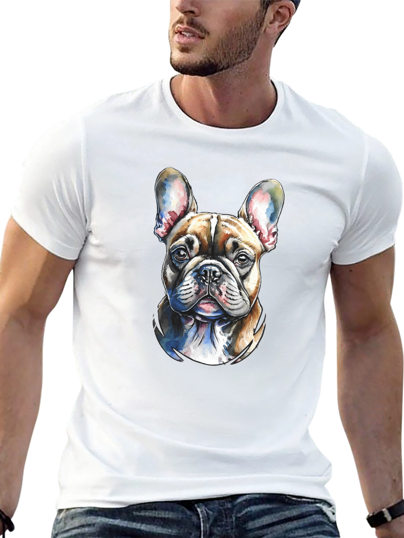 Dog Portrait Tee - Stylish Canine Graphic T-Shirt