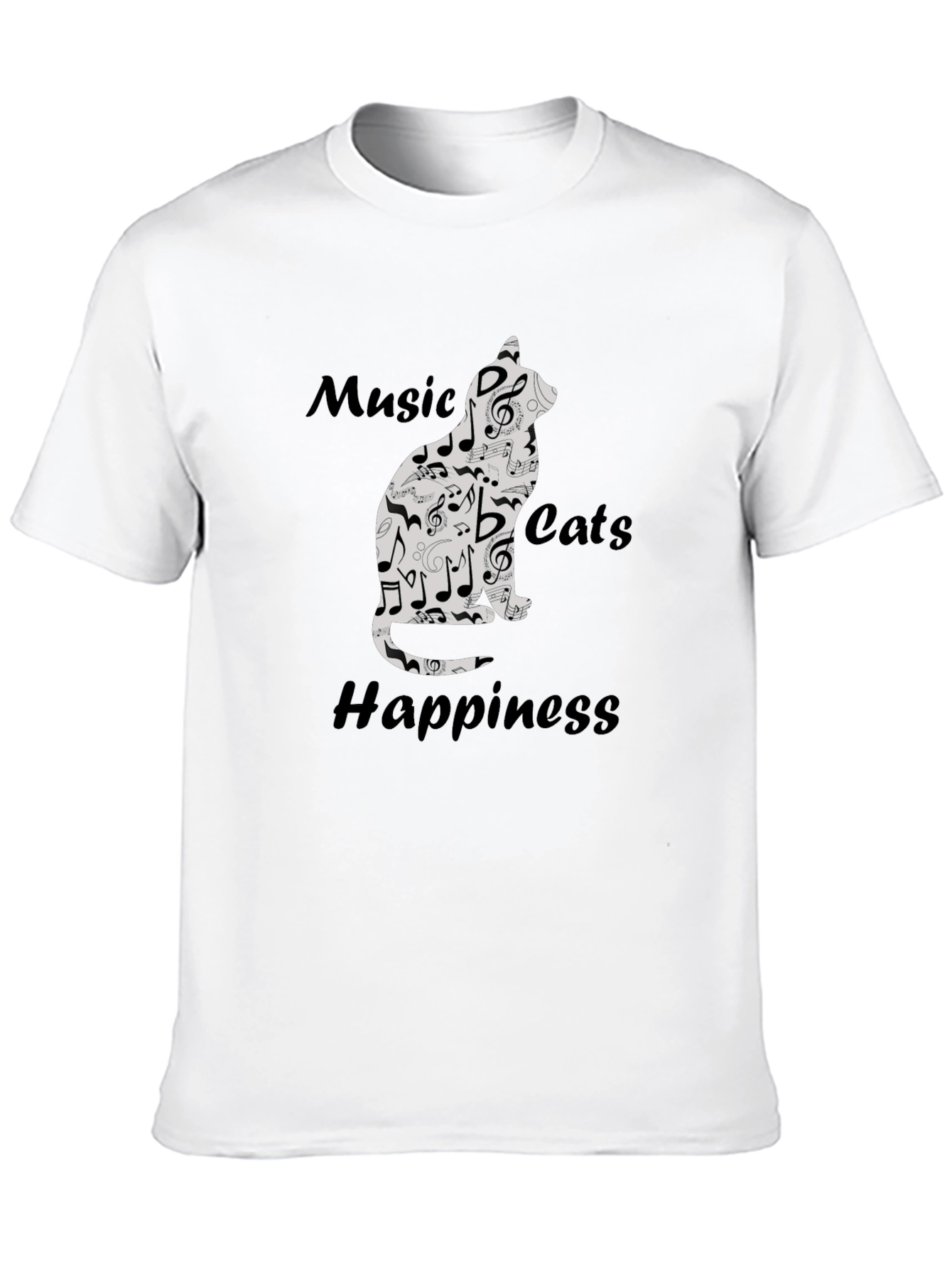 Music Cats Happiness Graphic T-Shirt
