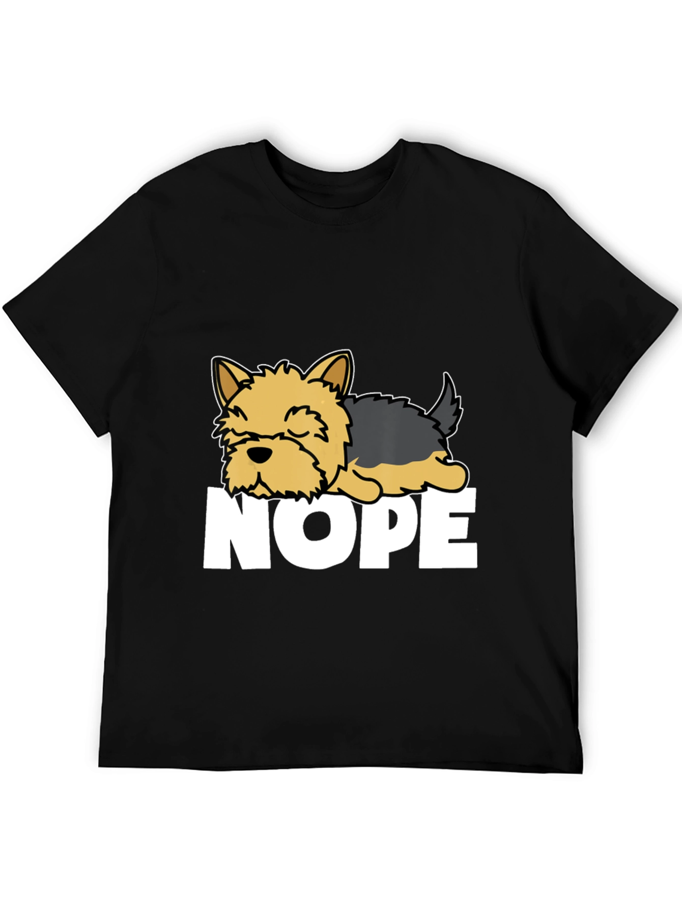 Nope Dog Graphic Tee - Funny Lazy Dog T-Shirt