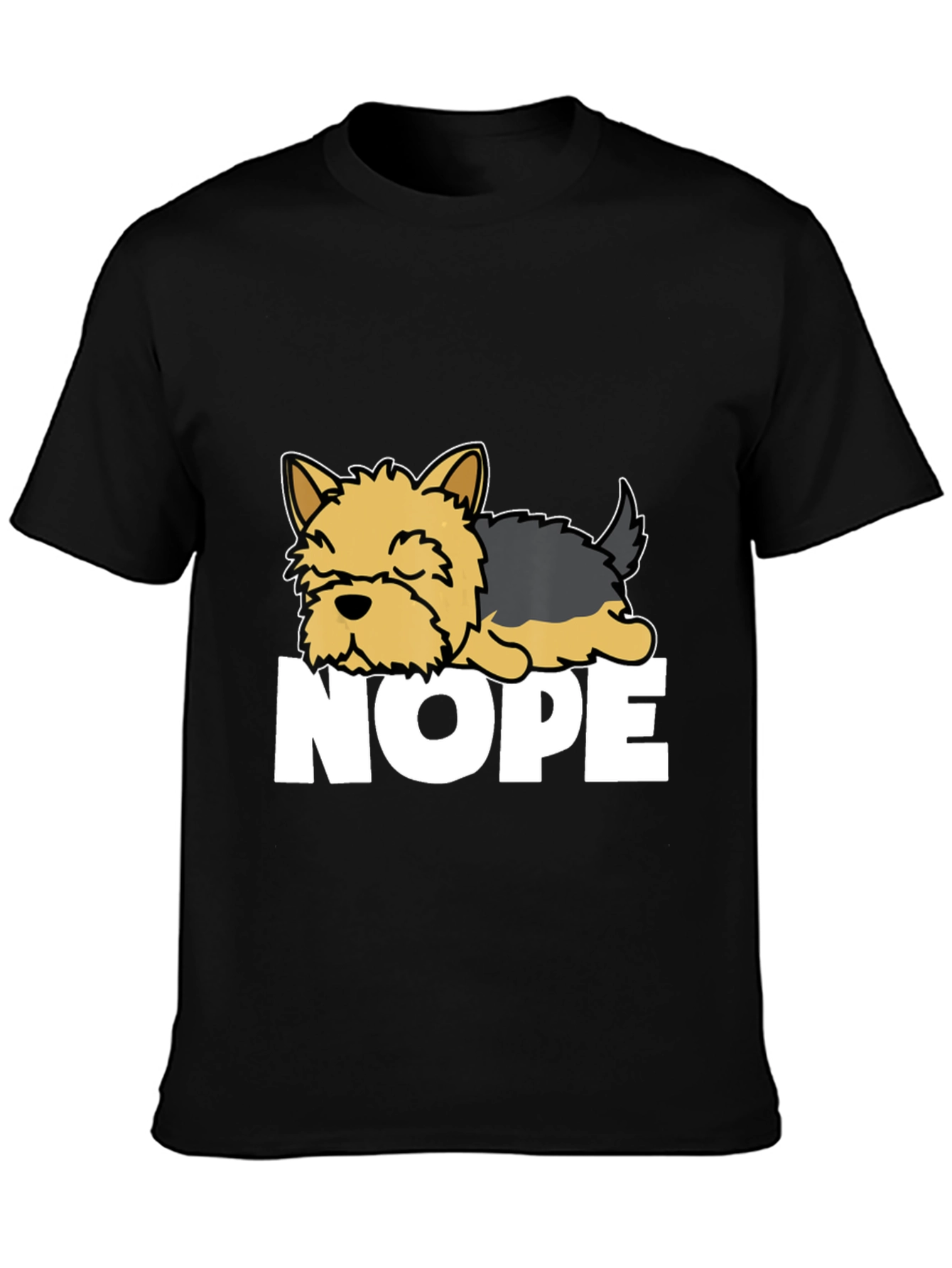 Nope Dog Graphic Tee - Funny Lazy Dog T-Shirt