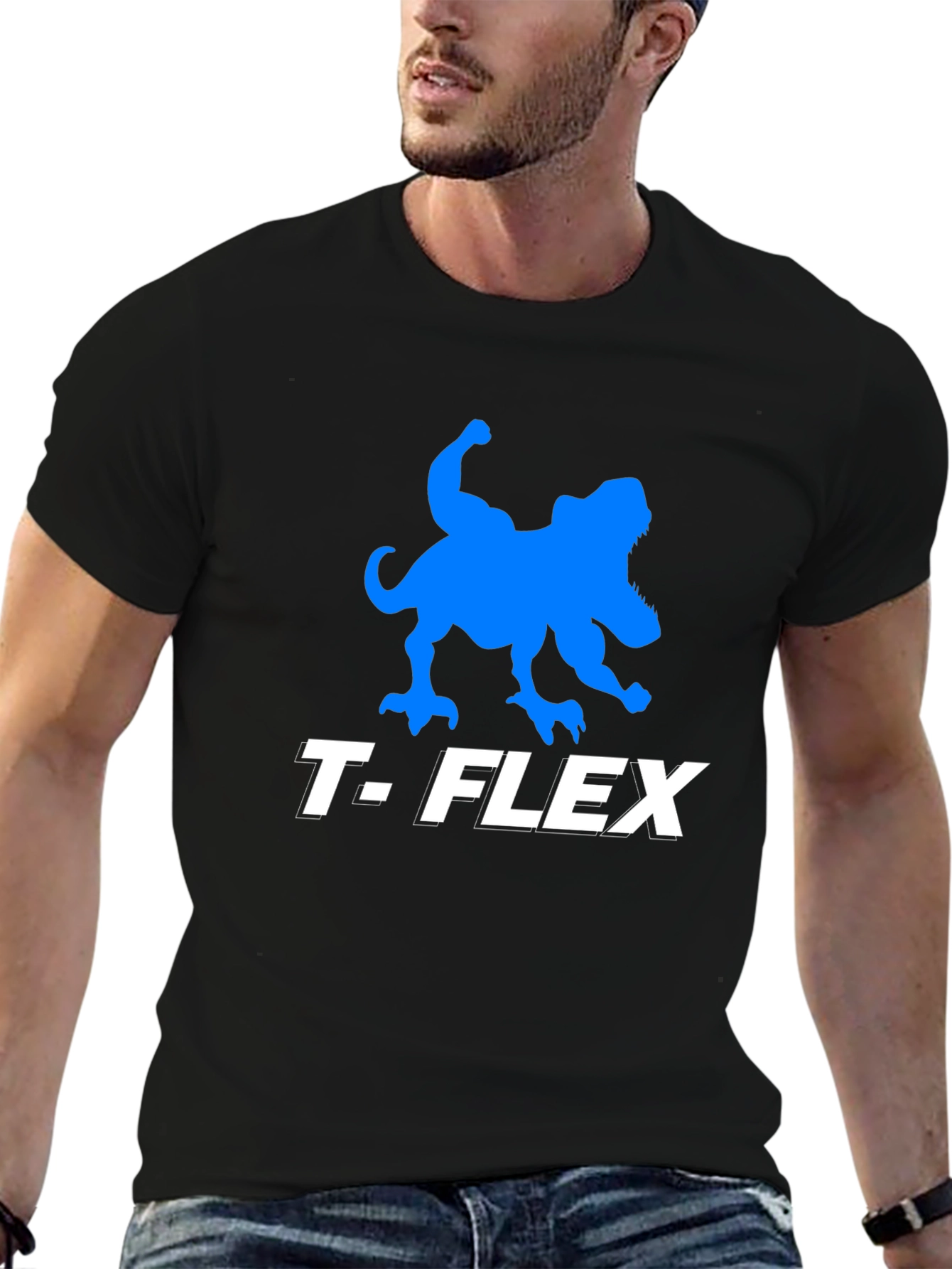 T-Flex Dinosaur Black T-Shirt