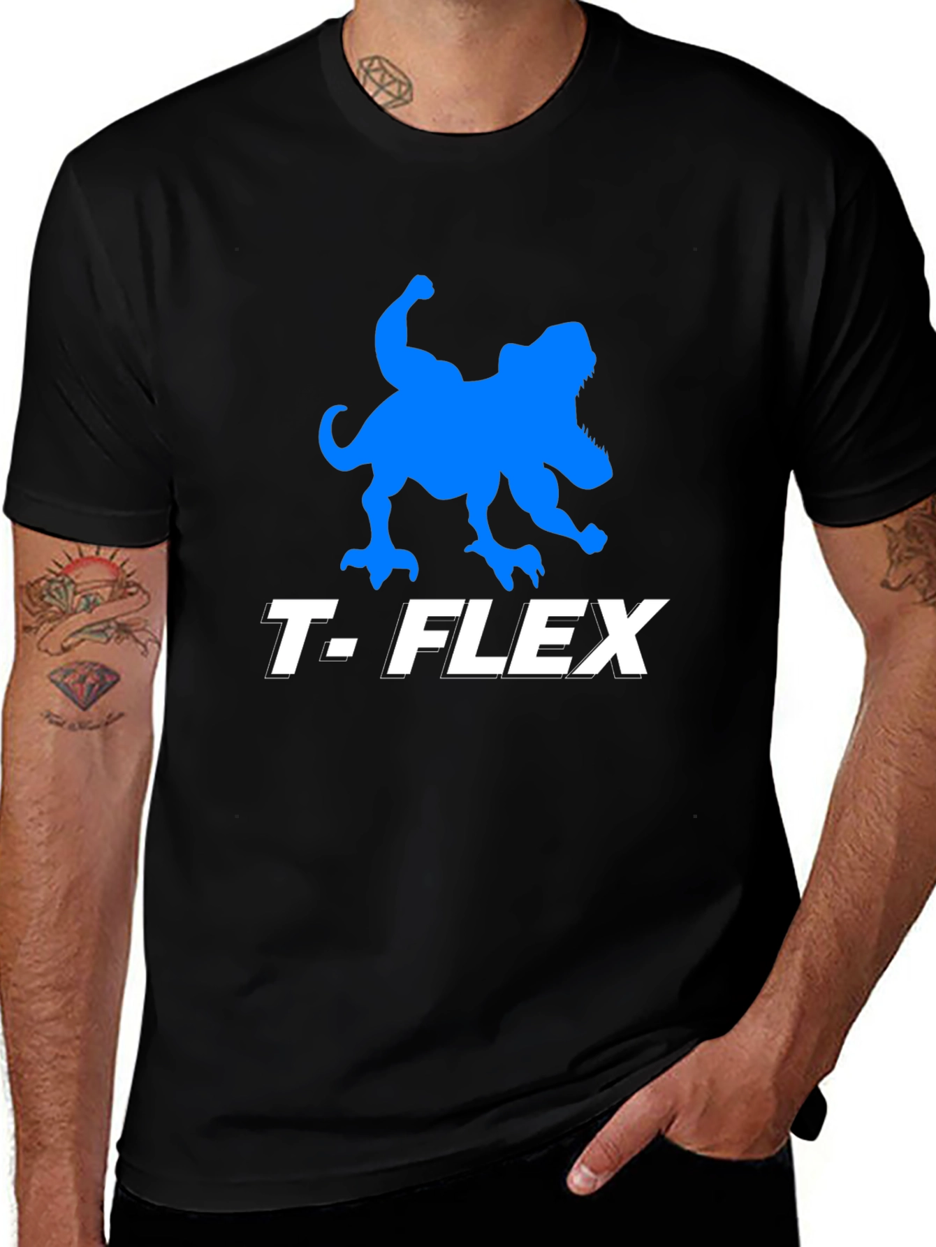 T-Flex Dinosaur Black T-Shirt