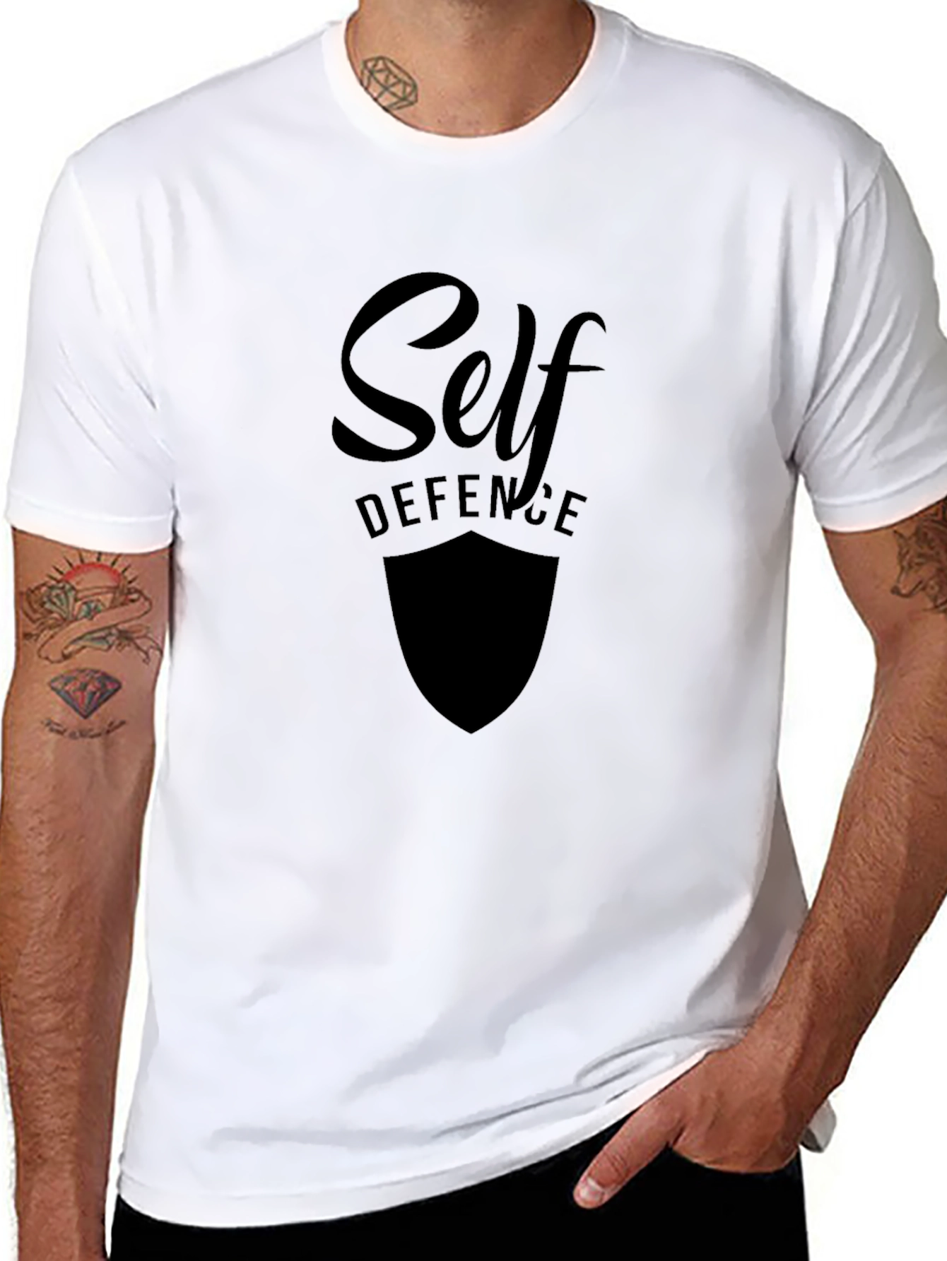 Self Defence Graphic Tee - Shield Design