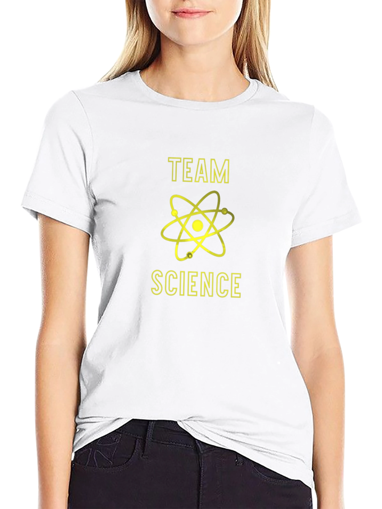 Team Science T-Shirt - Black Graphic Print