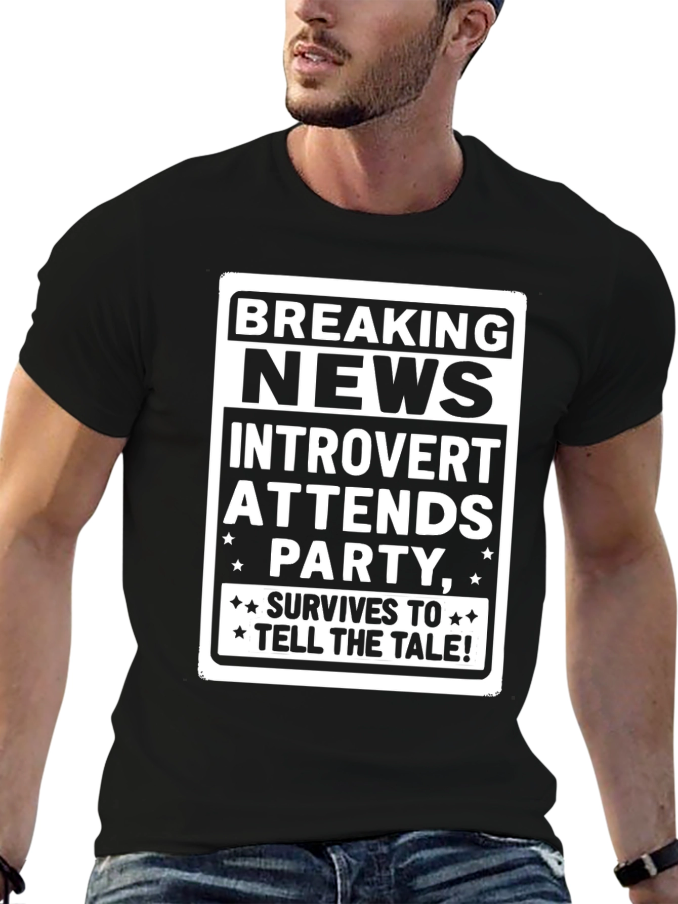 Introvert Party Survivor T-Shirt - Breaking News!