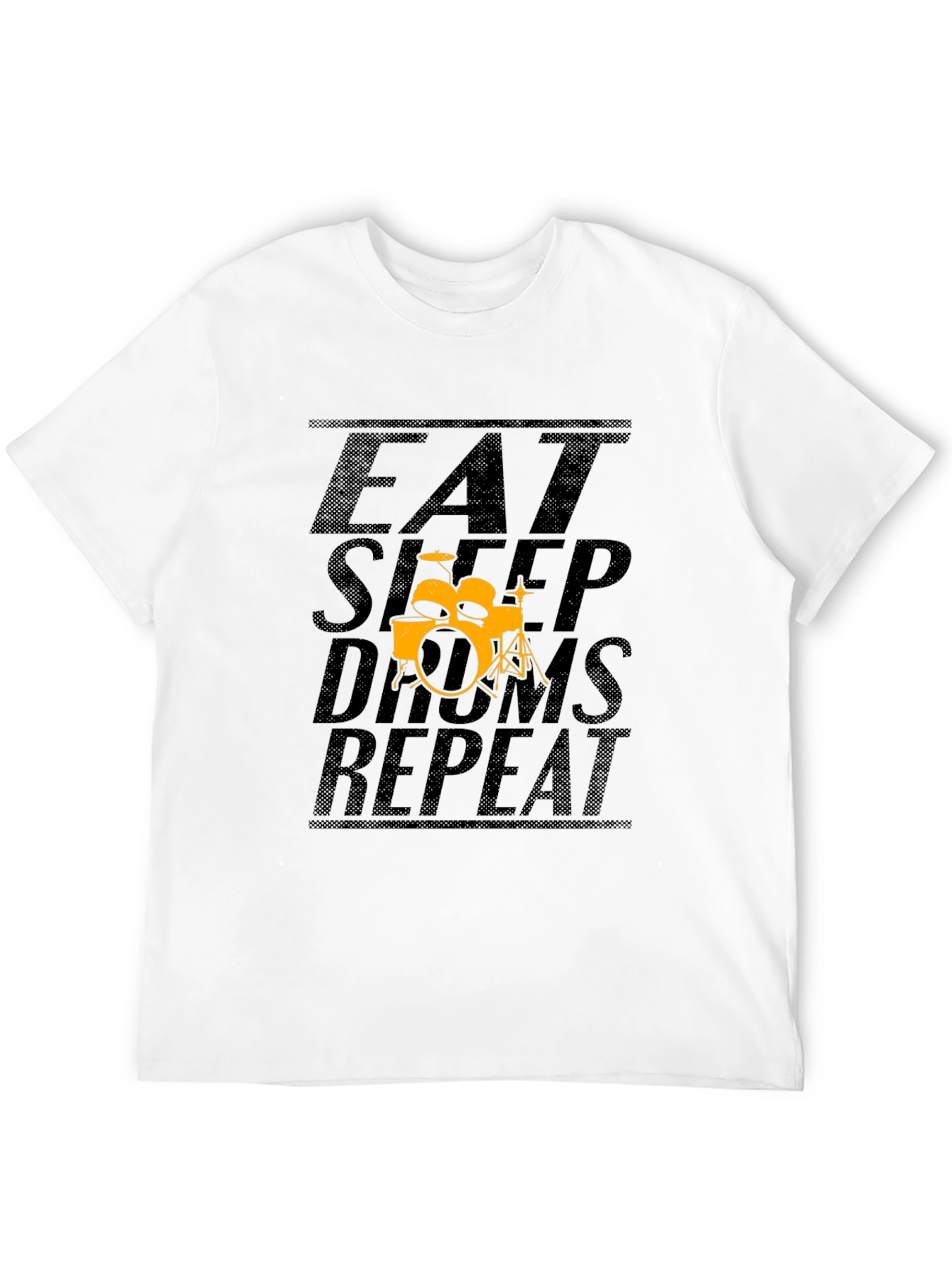 Eat Sleep Drums Repeat Black T-Shirt