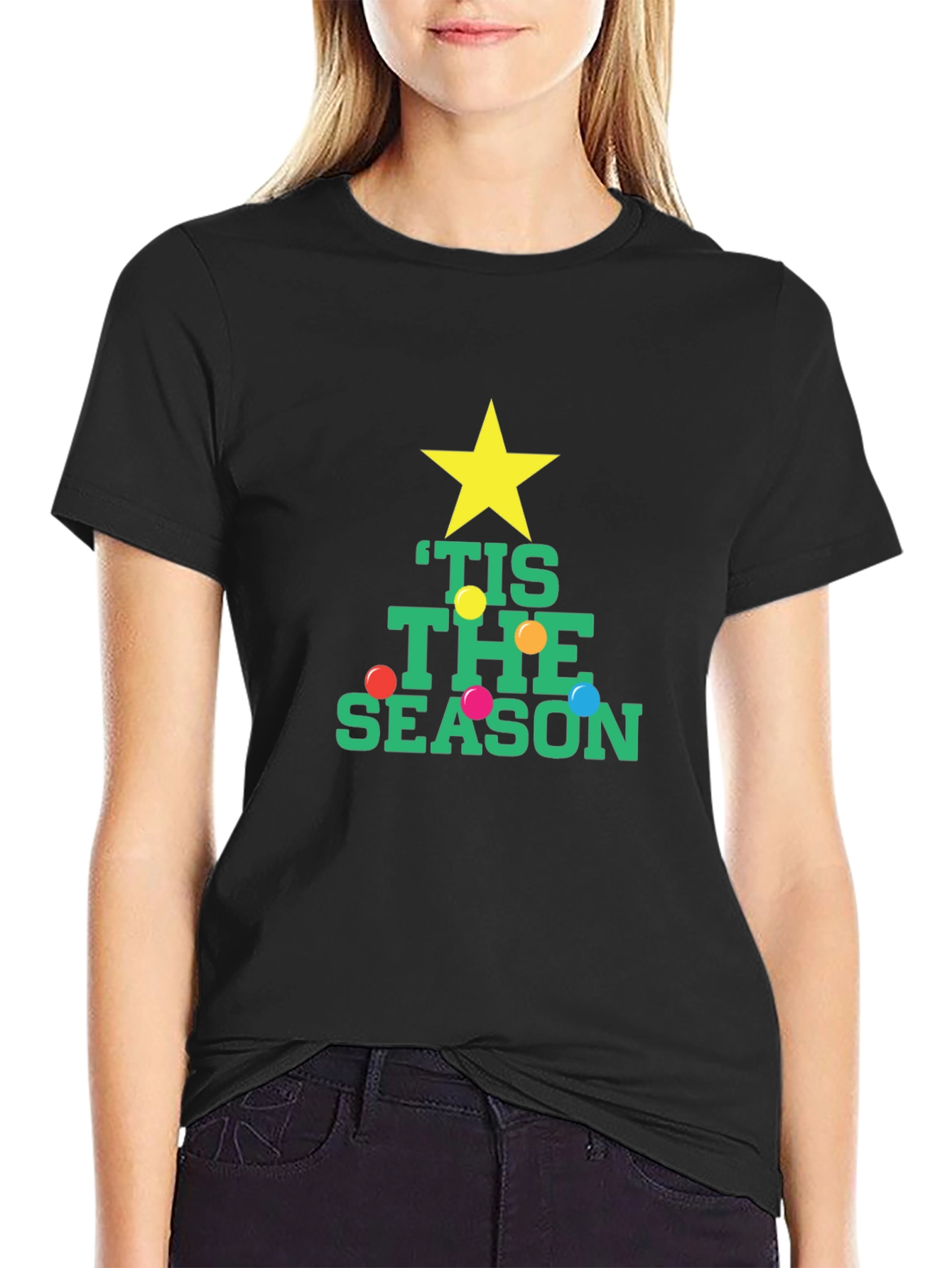 Tis The Season Christmas Tree Graphic Tee
