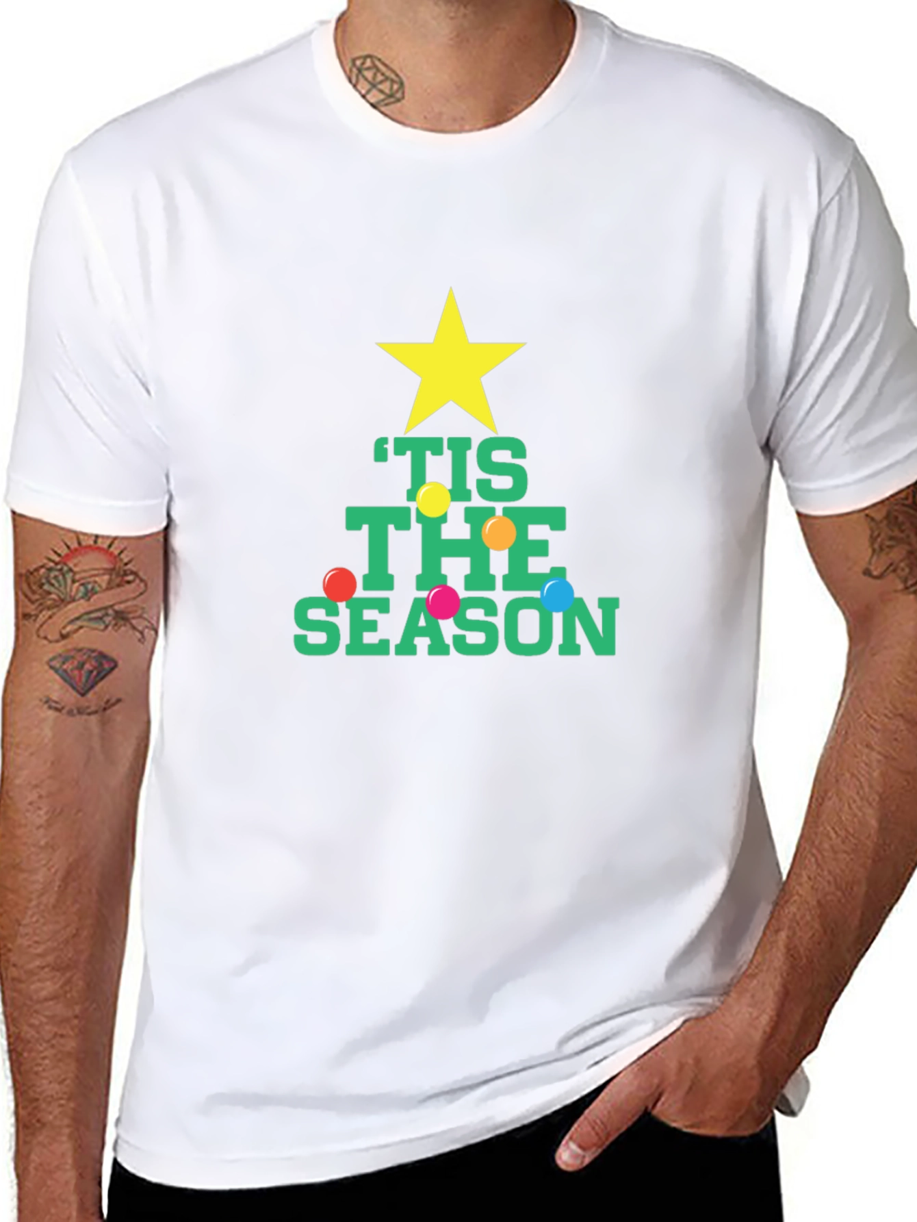 Tis The Season Christmas Tree Graphic Tee