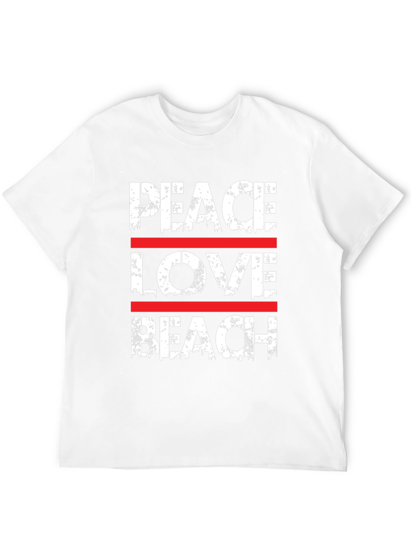 Peace Love Beach Graphic Tee - Mens Black T-Shirt