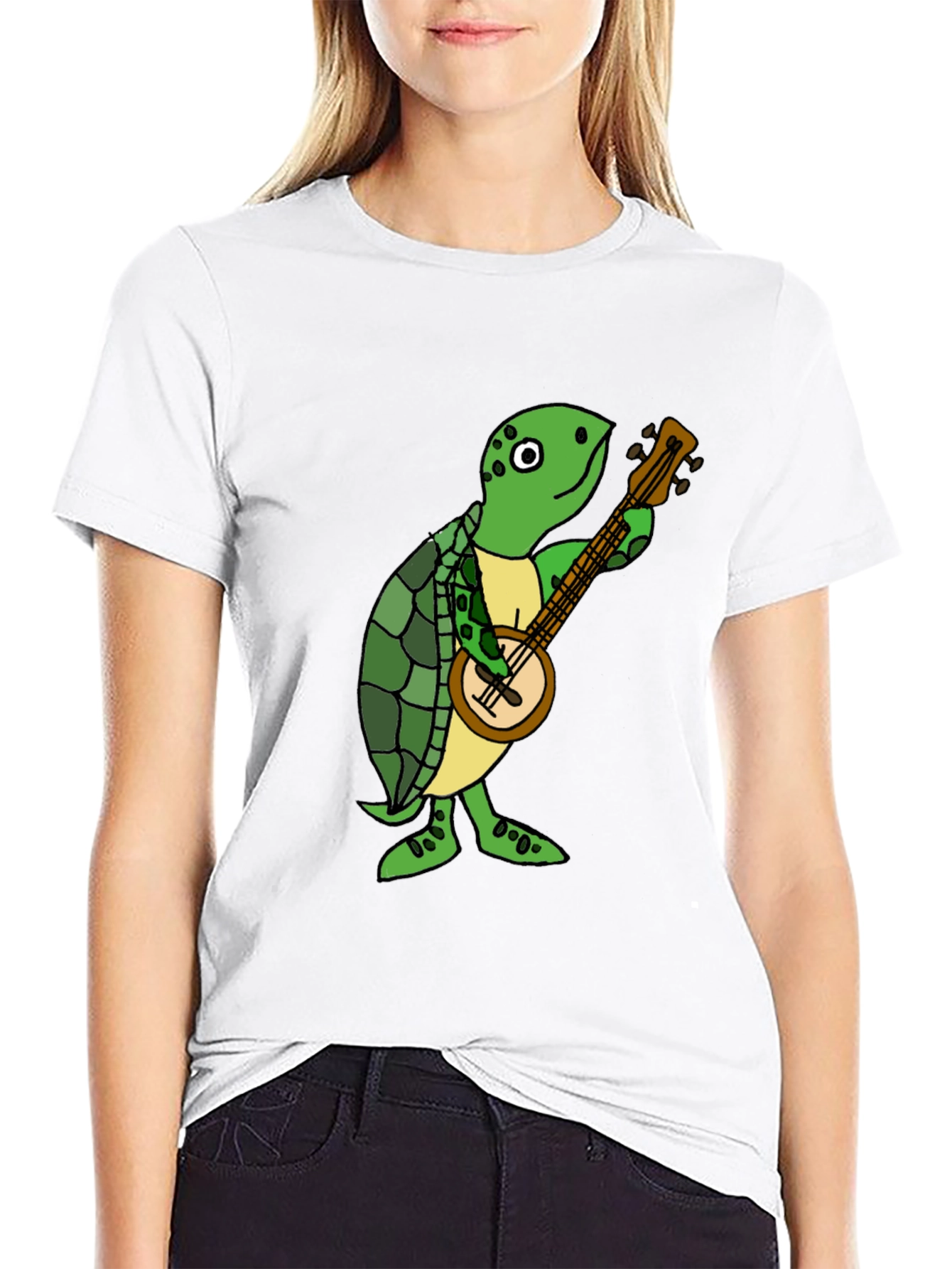 Turtle Banjo Player T-Shirt