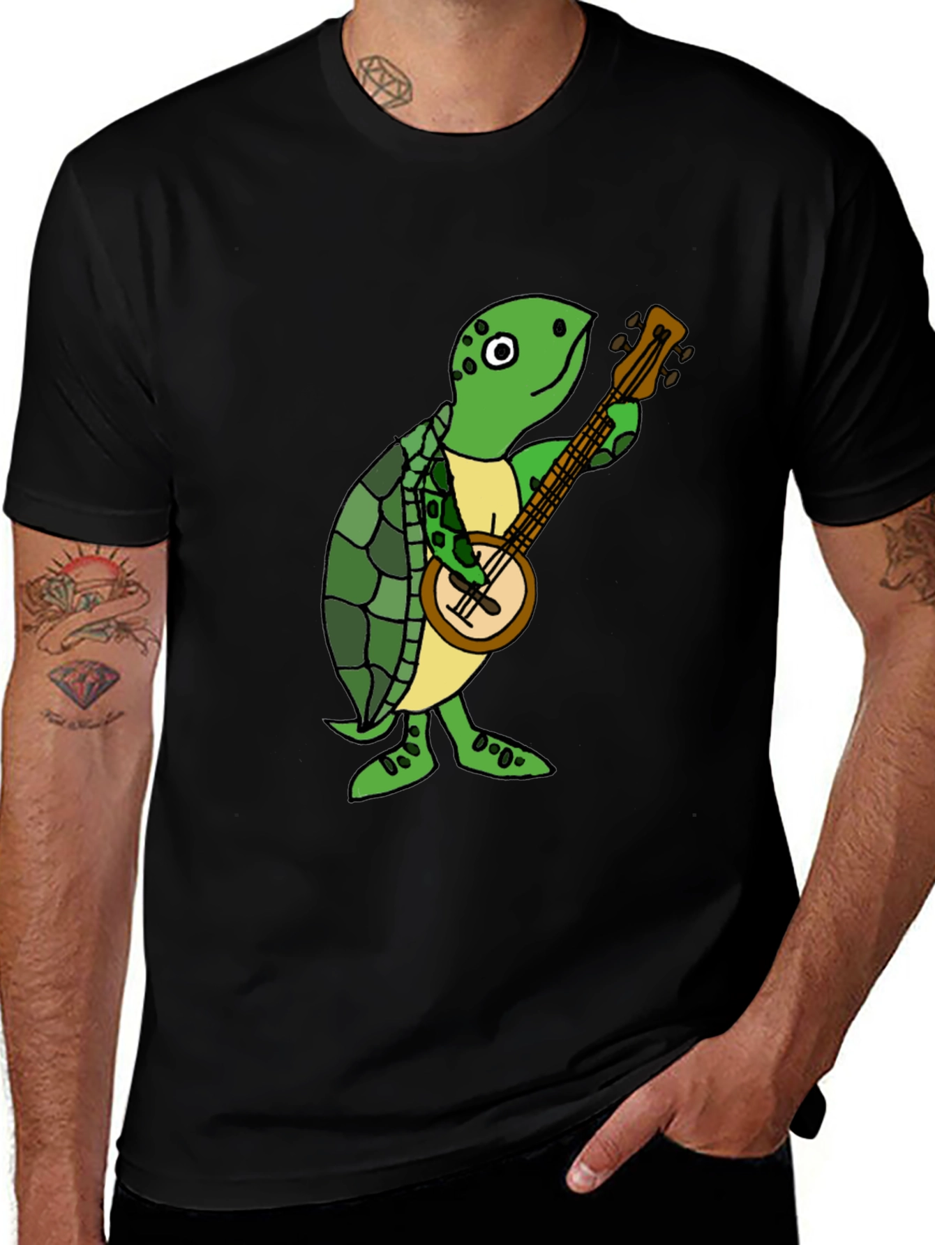 Turtle Banjo Player T-Shirt
