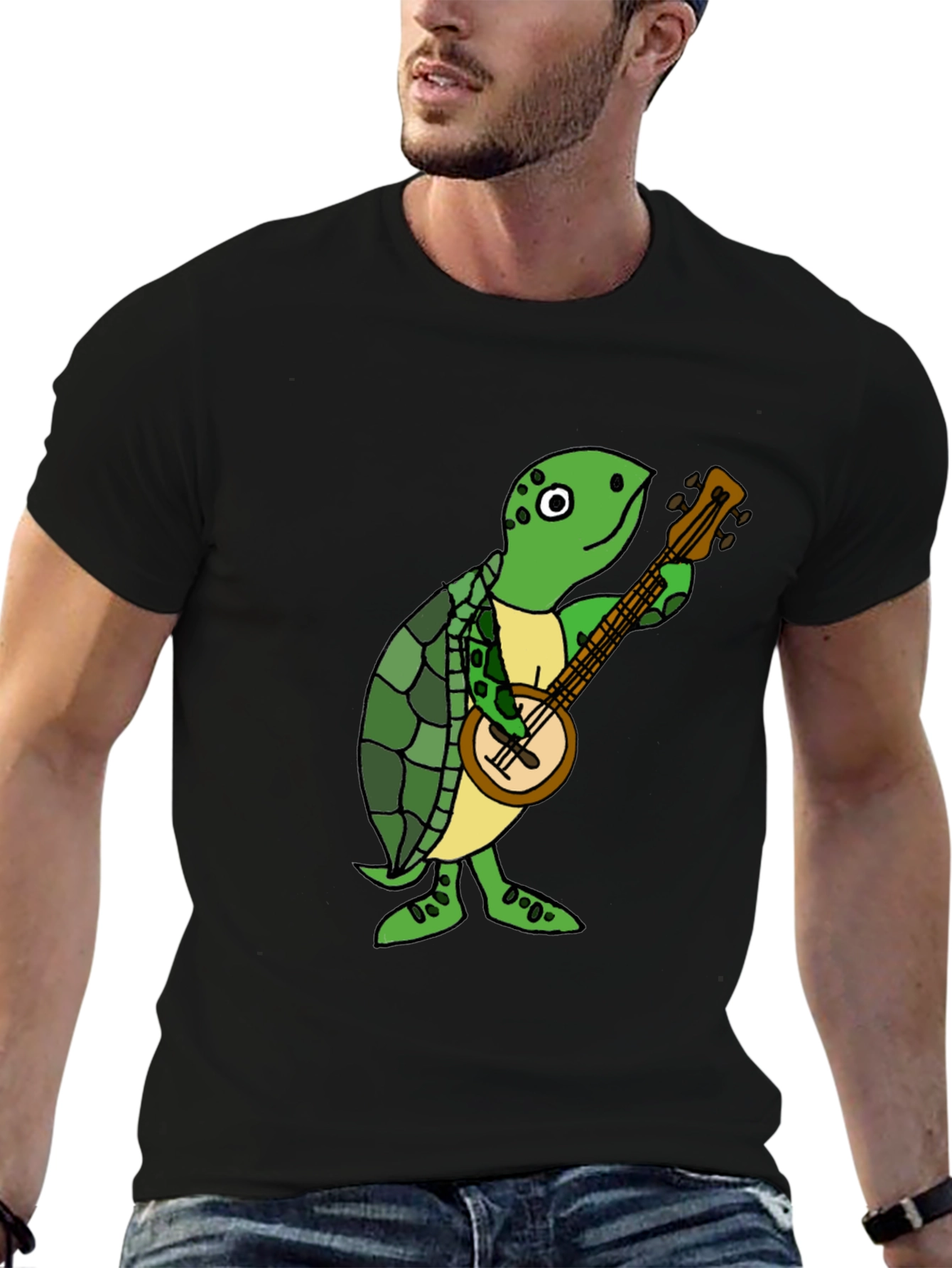 Turtle Banjo Player T-Shirt