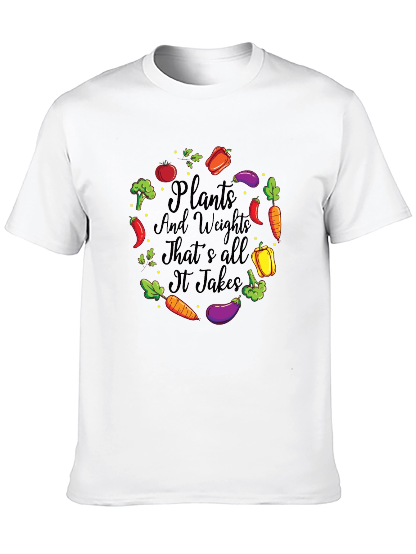 Plants & Weights T-Shirt - Vegan Fitness Apparel