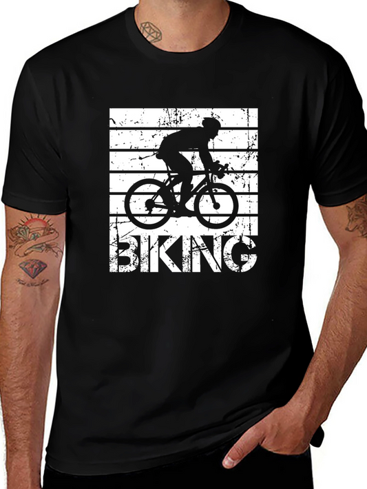 Biking Silhouette Graphic Tee - Cycling T-Shirt