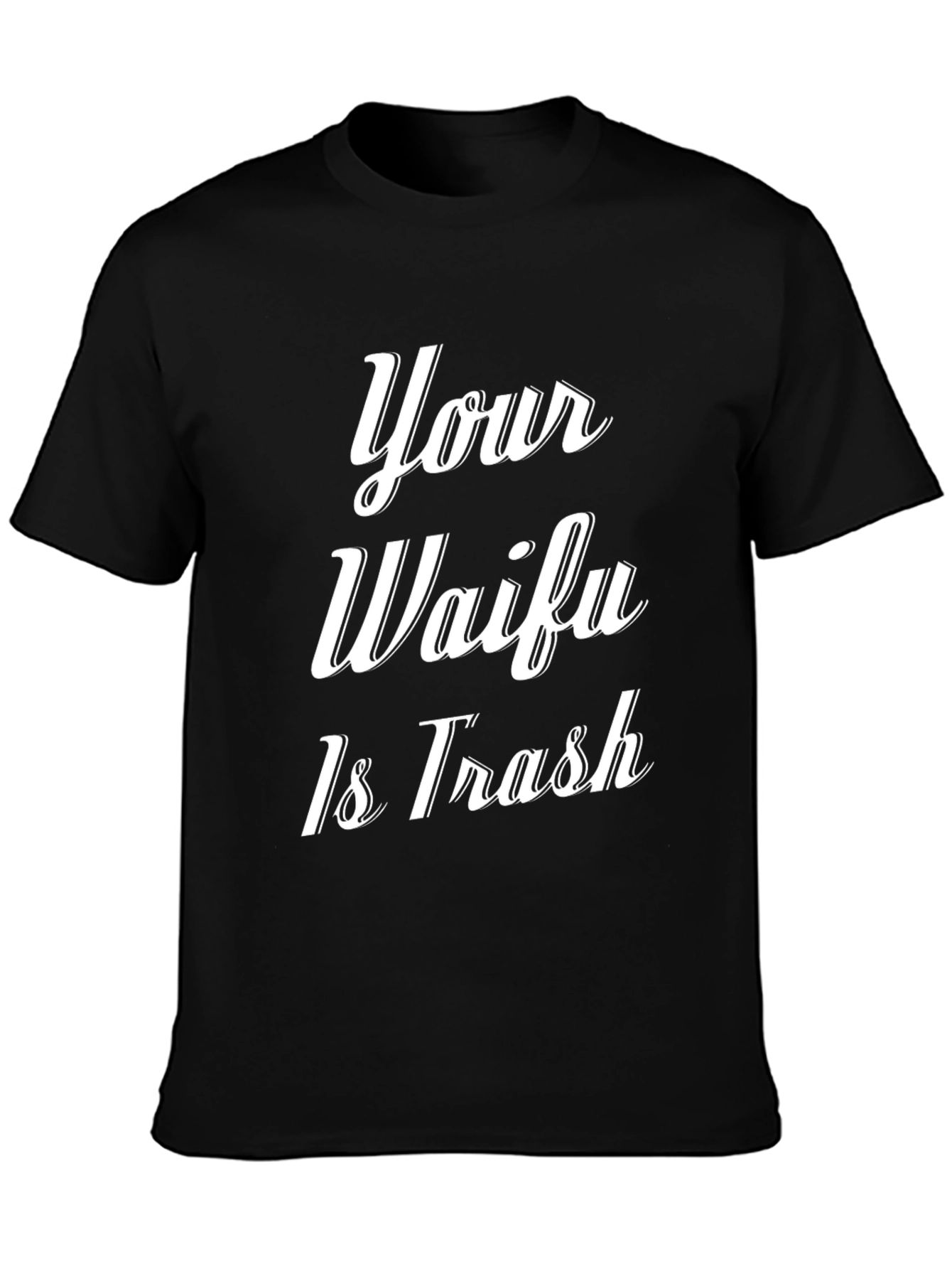 Your Waifu Is Trash Graphic Tee - Black