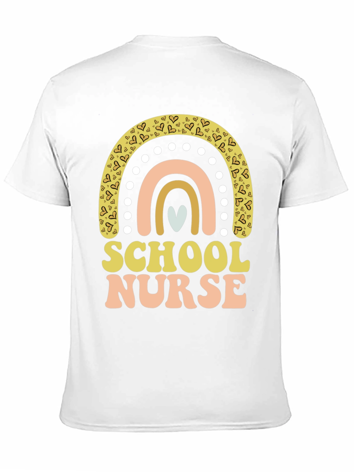 School Nurse Rainbow Heart T-Shirt