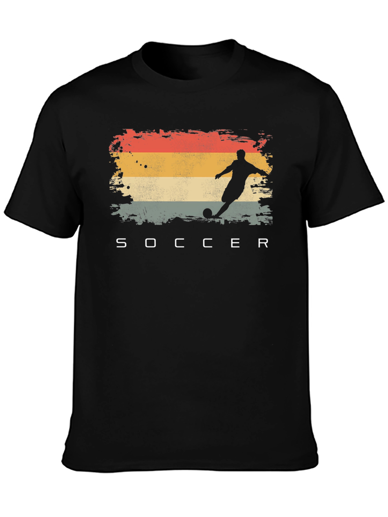 Retro Soccer Player Graphic T-Shirt