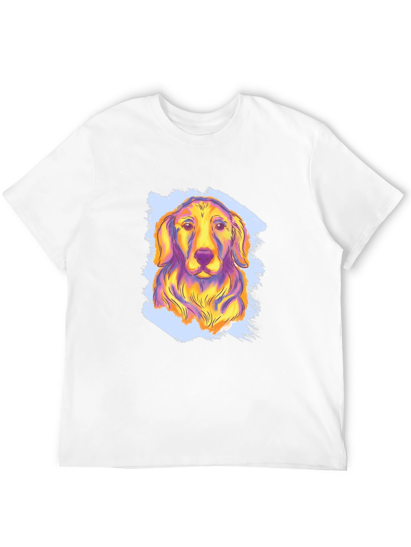 Vibrant Dog Graphic Tee - Soft Cotton Blend