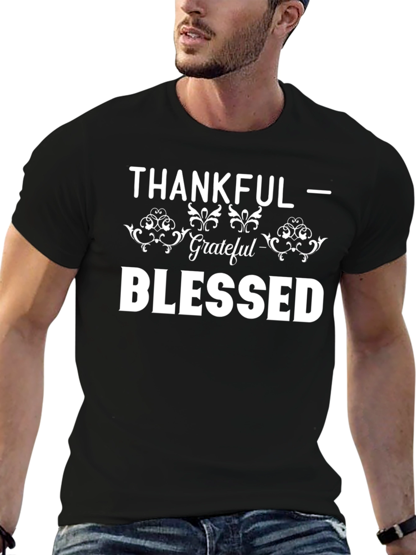 Thankful Grateful Blessed Graphic T-Shirt