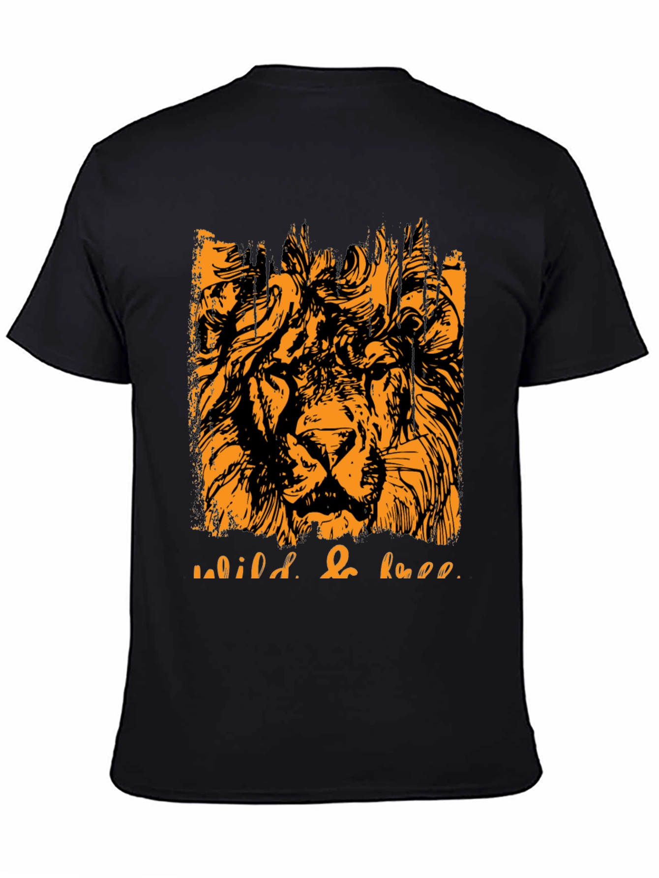 Wild & Free Lion Graphic Tee - Black