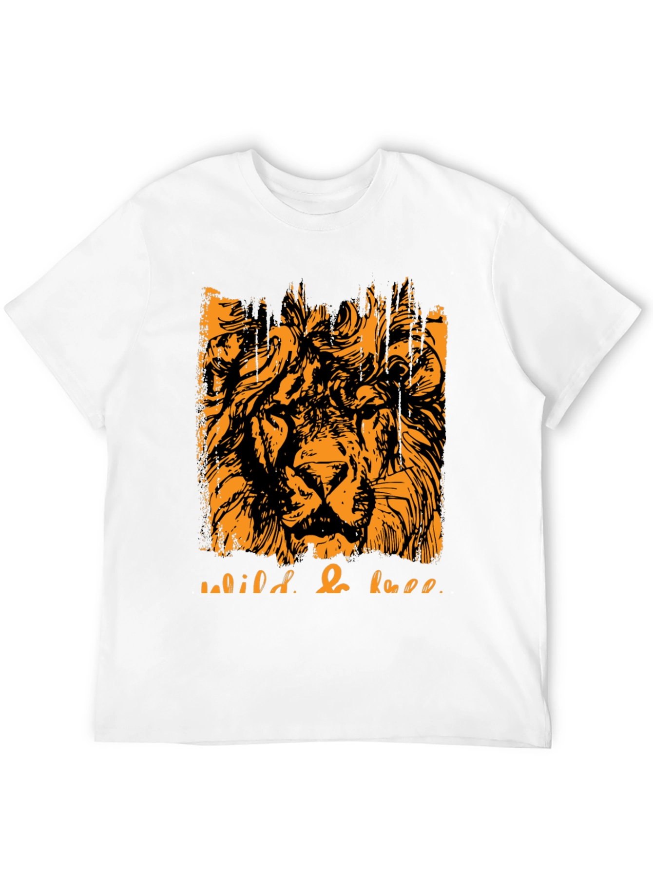 Wild & Free Lion Graphic Tee - Black