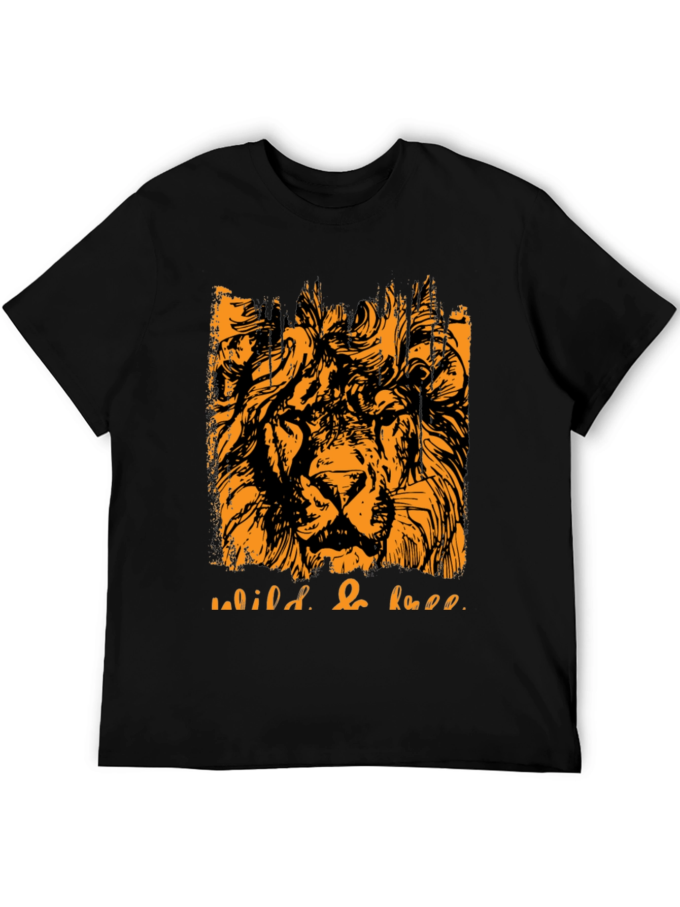 Wild & Free Lion Graphic Tee - Black