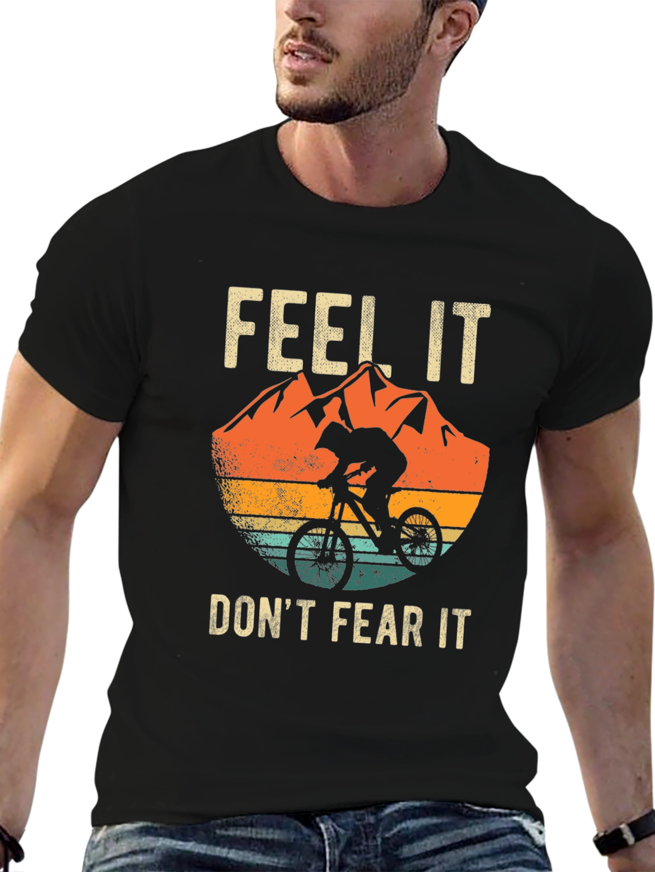 Feel It Dont Fear It Mountain Bike Graphic Tee