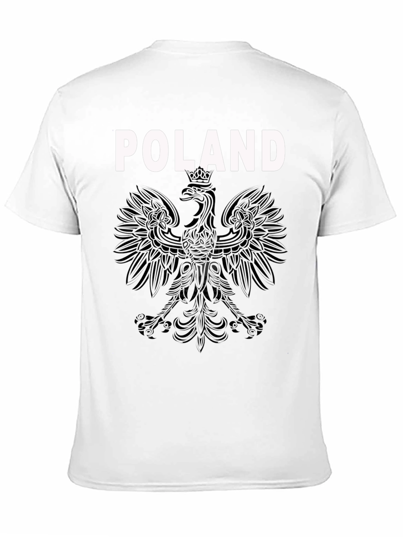 Poland Eagle Crest Graphic T-Shirt - Black