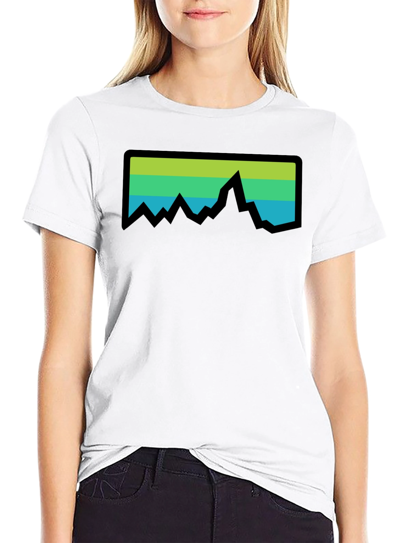 Mountain Range Graphic Tee - Black