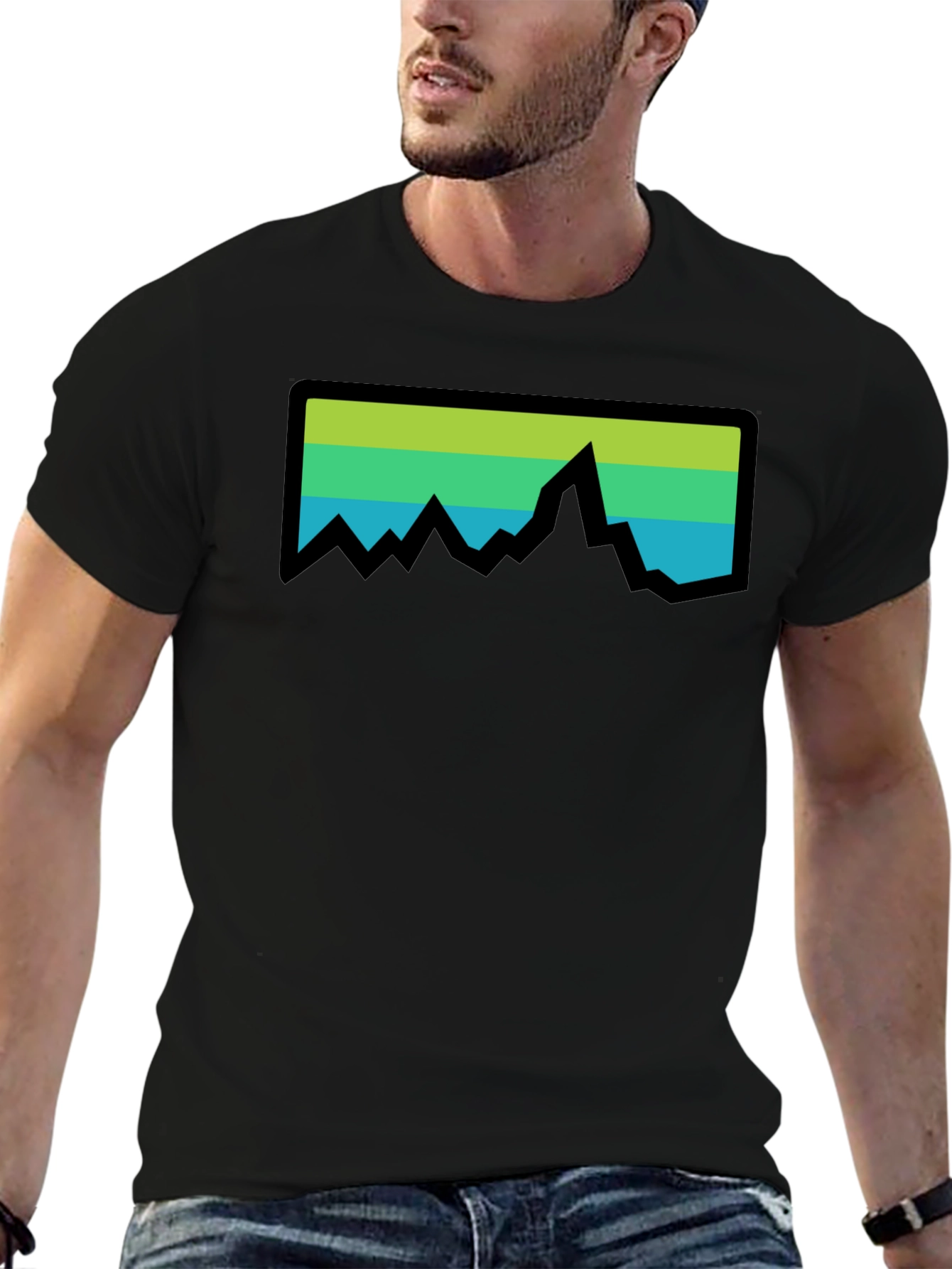 Mountain Range Graphic Tee - Black