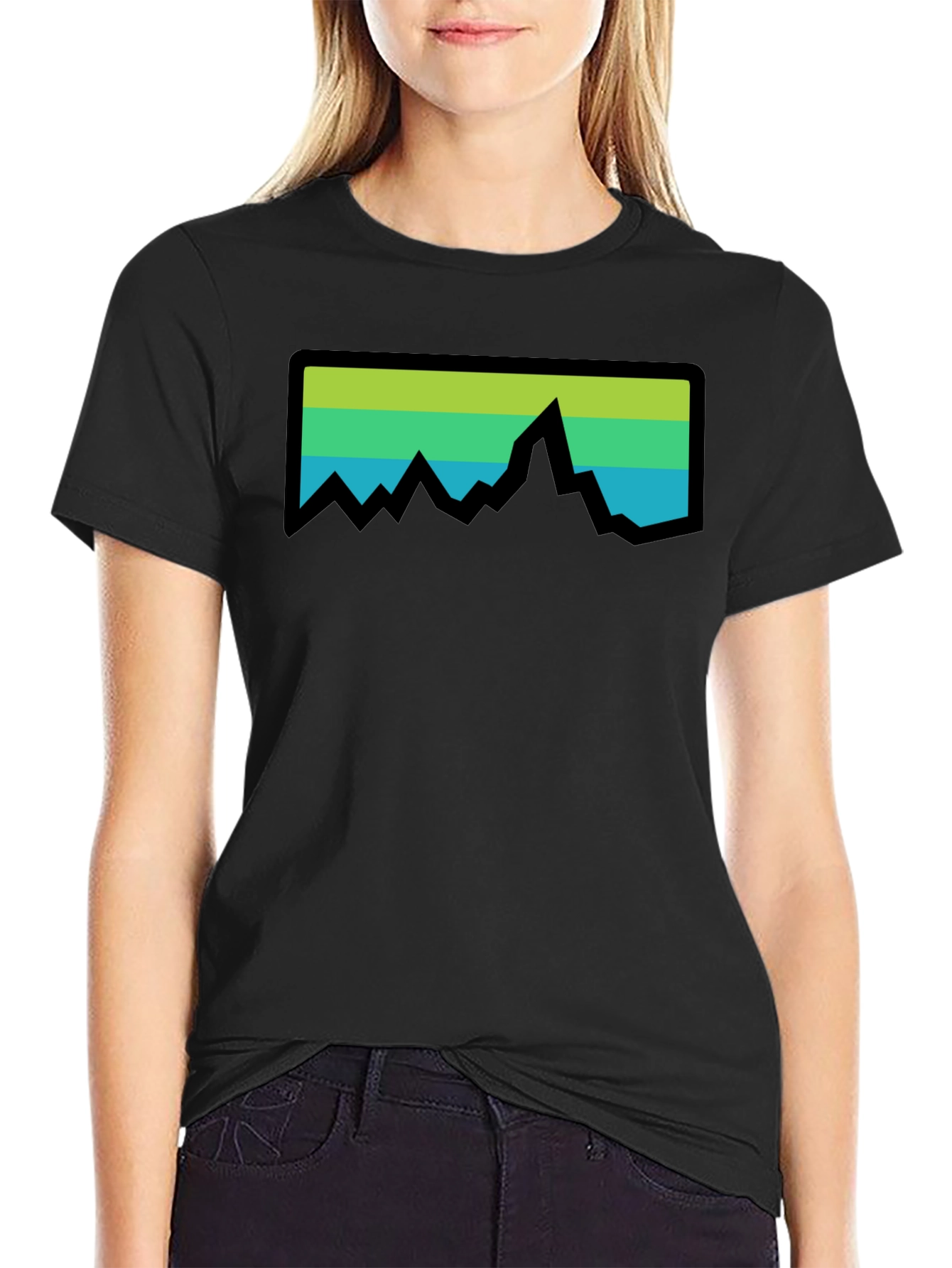 Mountain Range Graphic Tee - Black