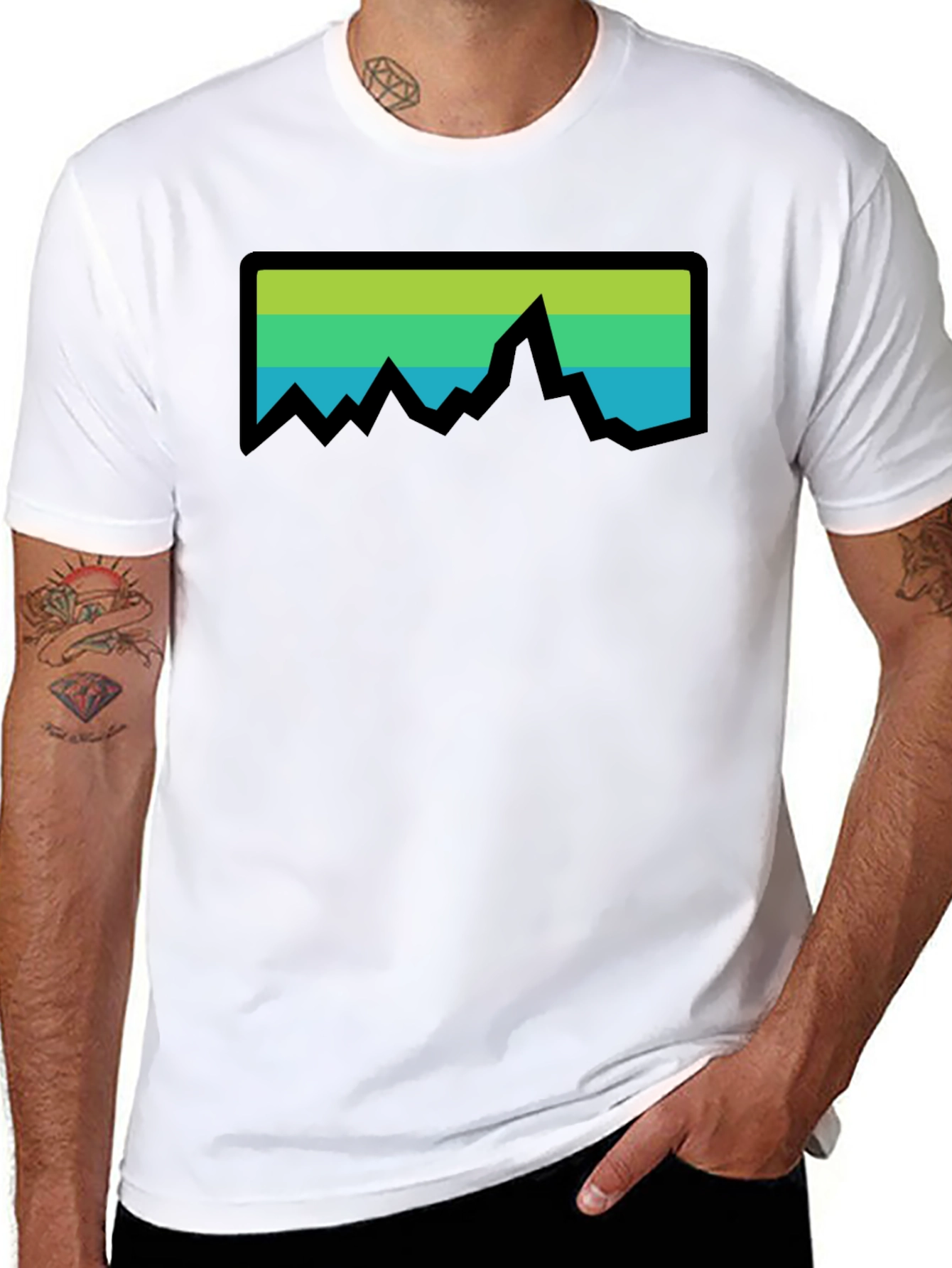 Mountain Range Graphic Tee - Black
