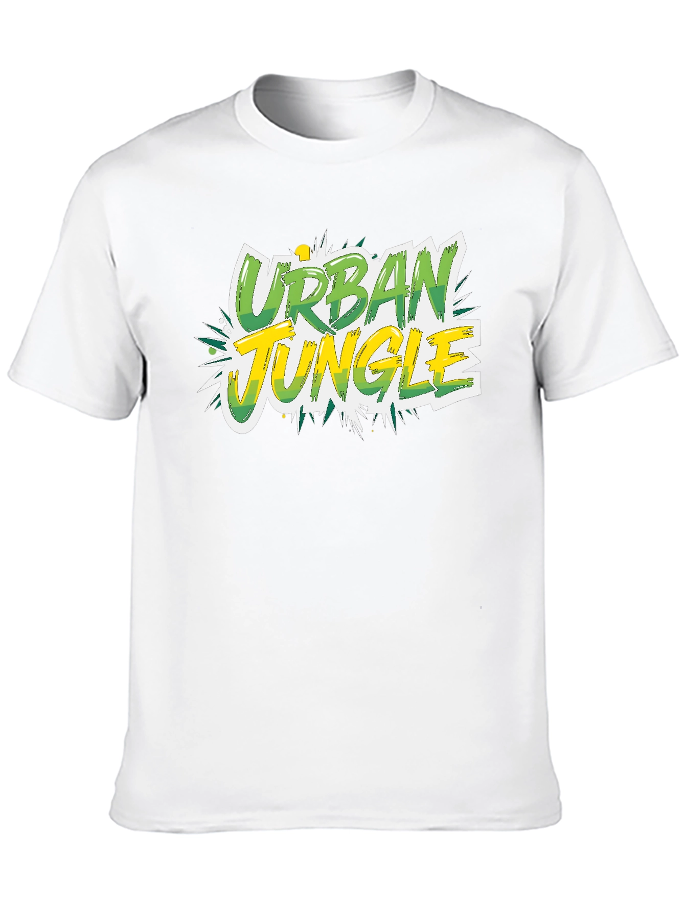 Urban Jungle Graphic Tee - Black Cotton T-Shirt
