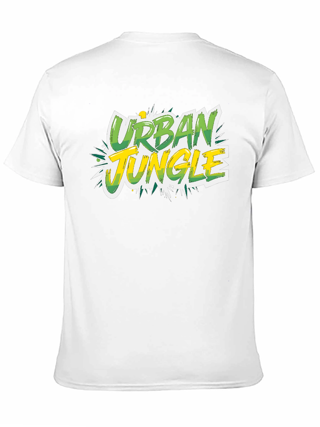 Urban Jungle Graphic Tee - Black Cotton T-Shirt