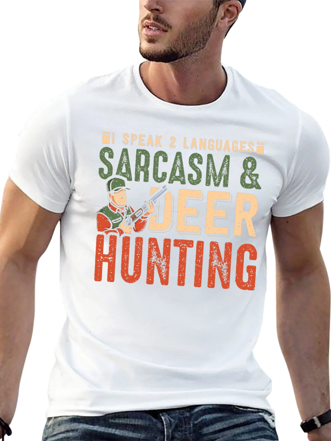 Sarcasm & Deer Hunting Graphic T-Shirt
